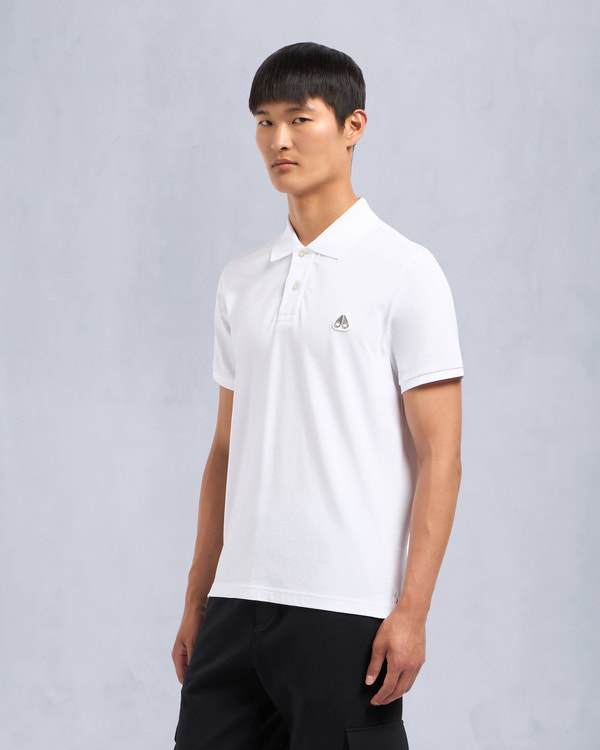Moose Knuckles - M34MT712 - Everett Polo - MENS - White - Front