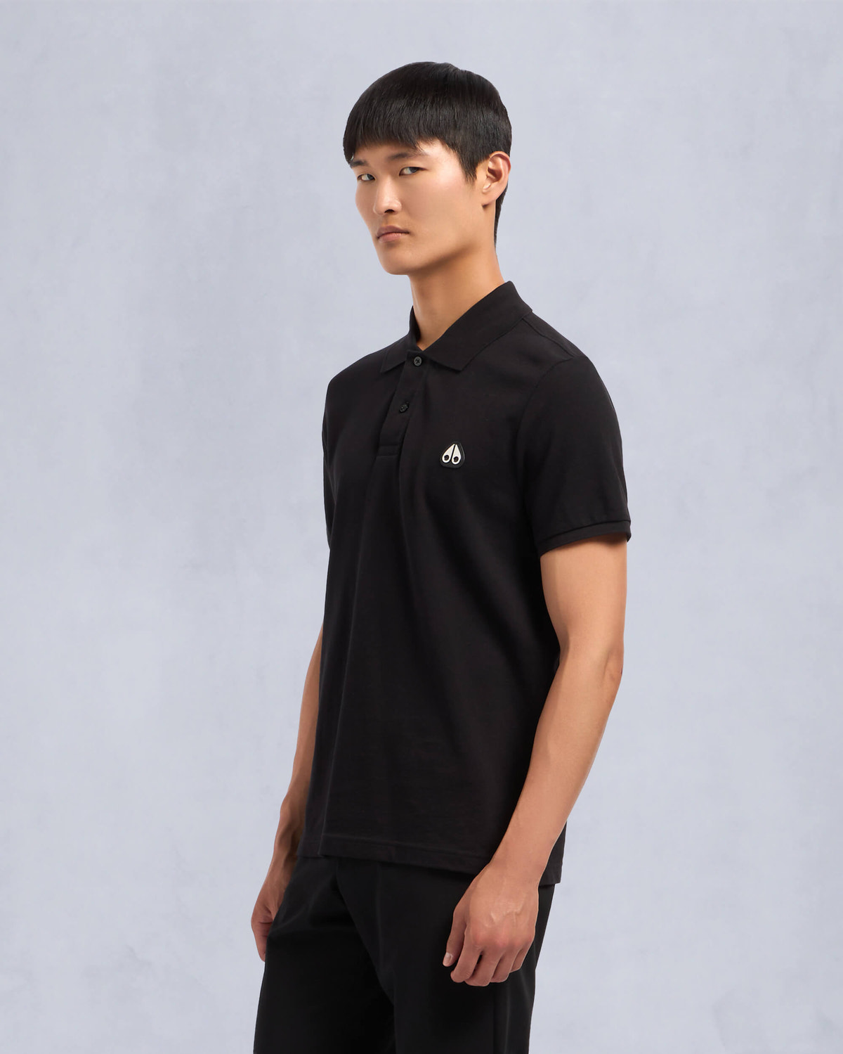 Moose Knuckles - M34MT712 - Everett Polo - MENS - Black - Front