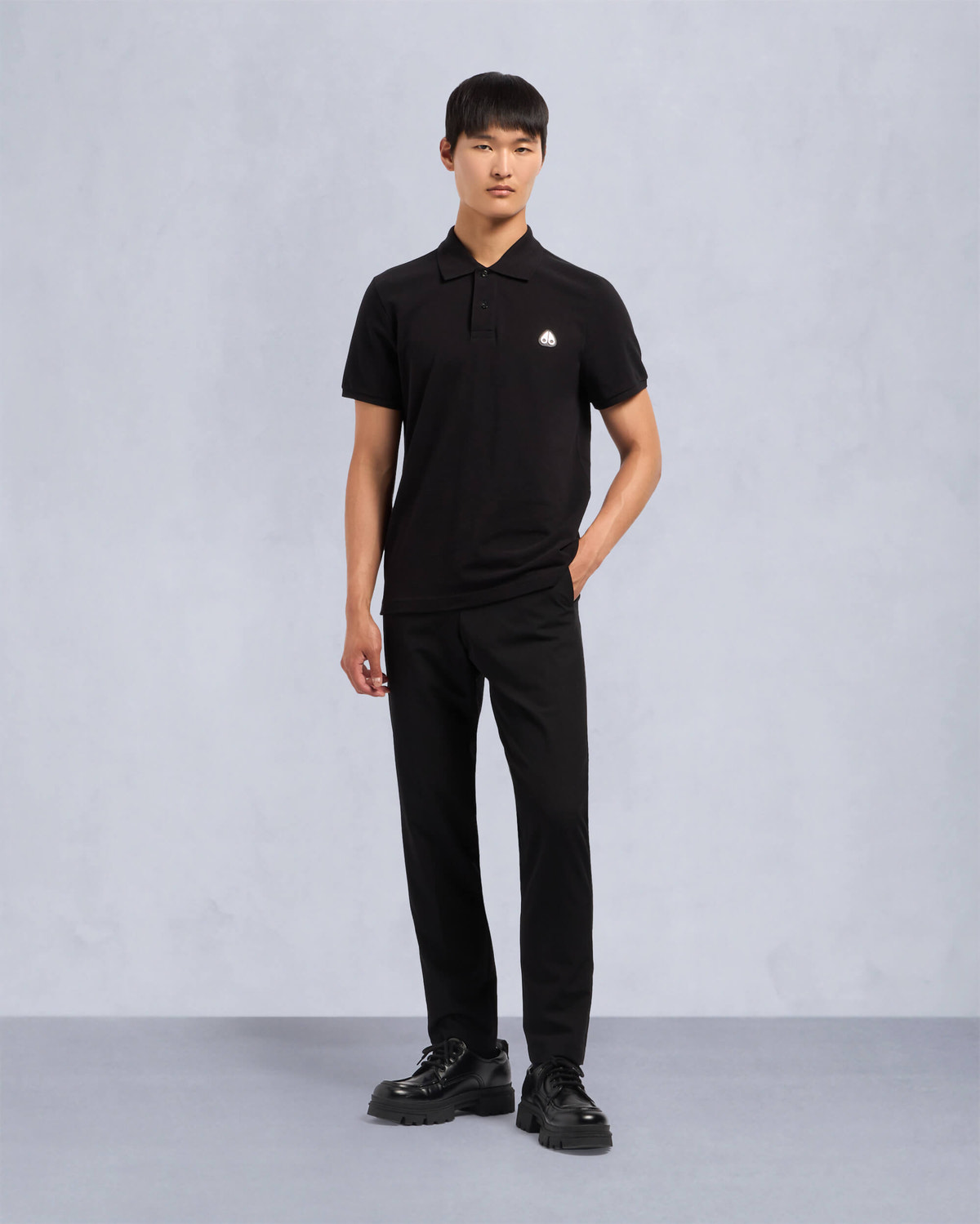 Moose Knuckles - M34MT712 - Everett Polo - MENS - Black - Front Category