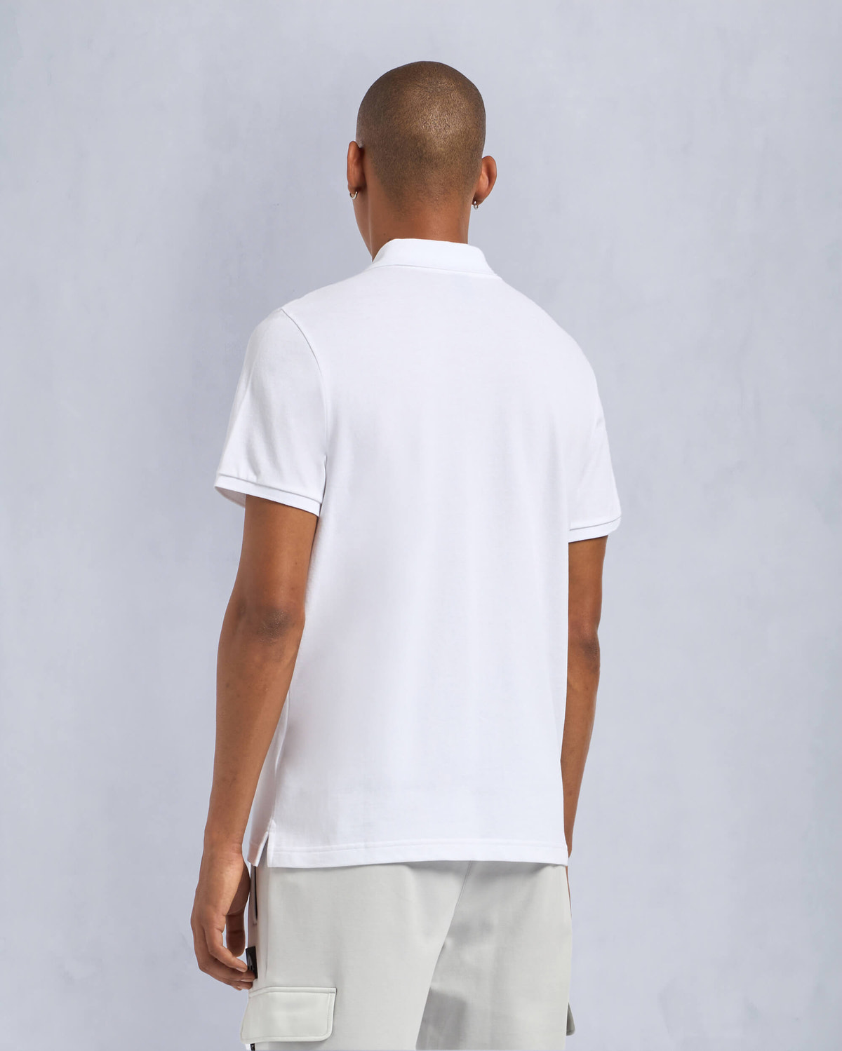Moose Knuckles - M34MT712G - Gold Series Everett Polo - MENS - White - Back