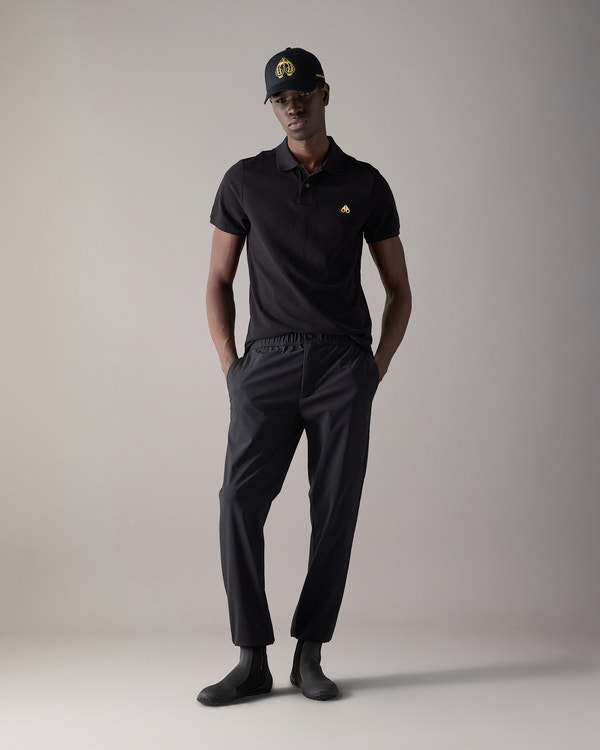 Moose Knuckles - M34MT712G - Gold Series Everett Polo - MENS - Black - Front Category