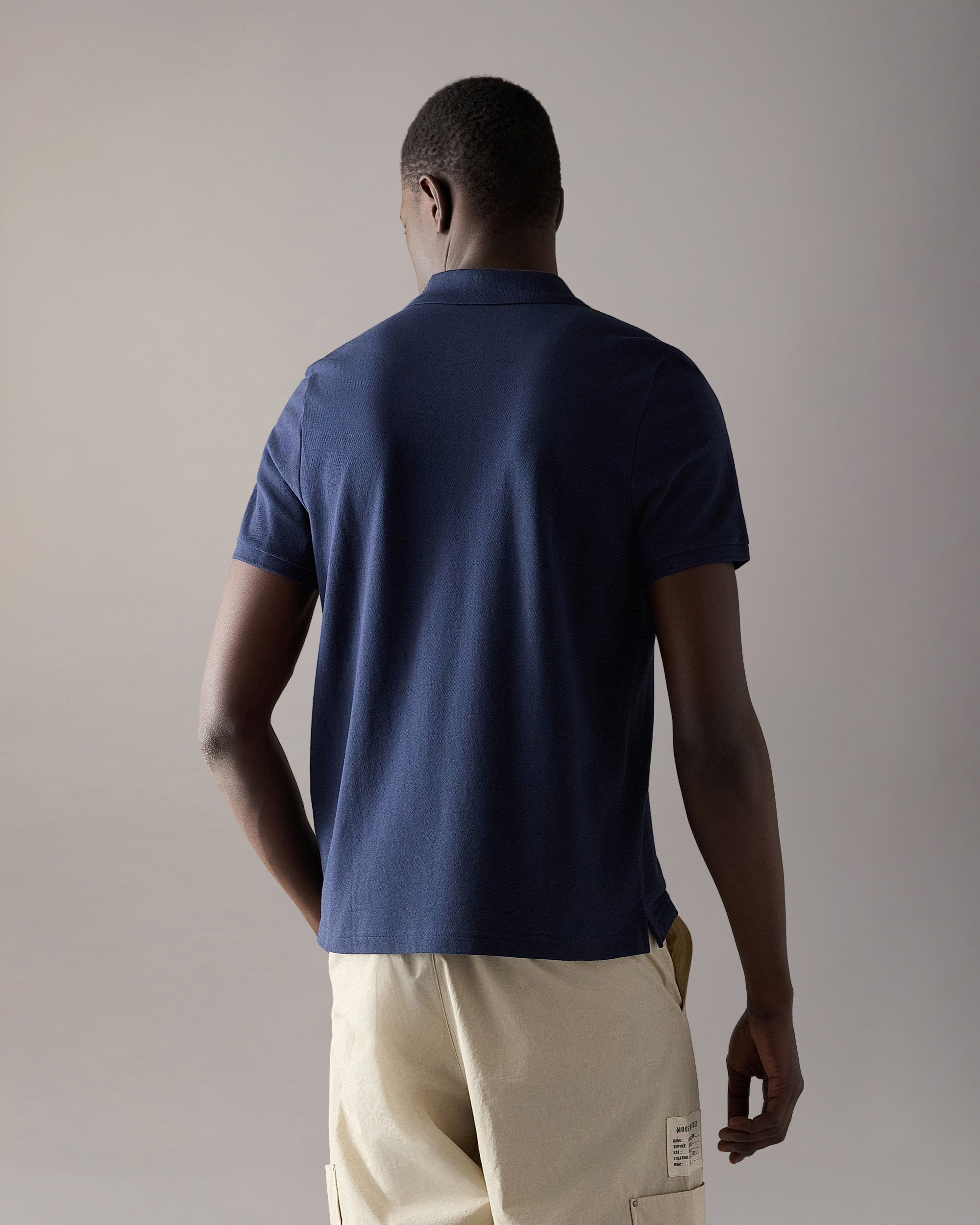 Moose Knuckles - M34MT712G - Gold Series Everett Polo - MENS - Navy - Back