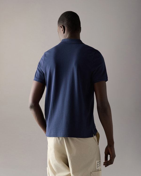 Moose Knuckles - M34MT712G - Gold Series Everett Polo - MENS - Navy - Back