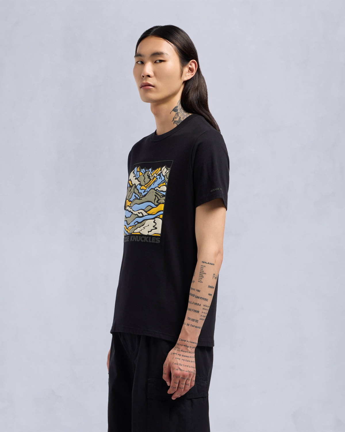 Moose Knuckles Mens Triglav Tee Black M34MT714 Front