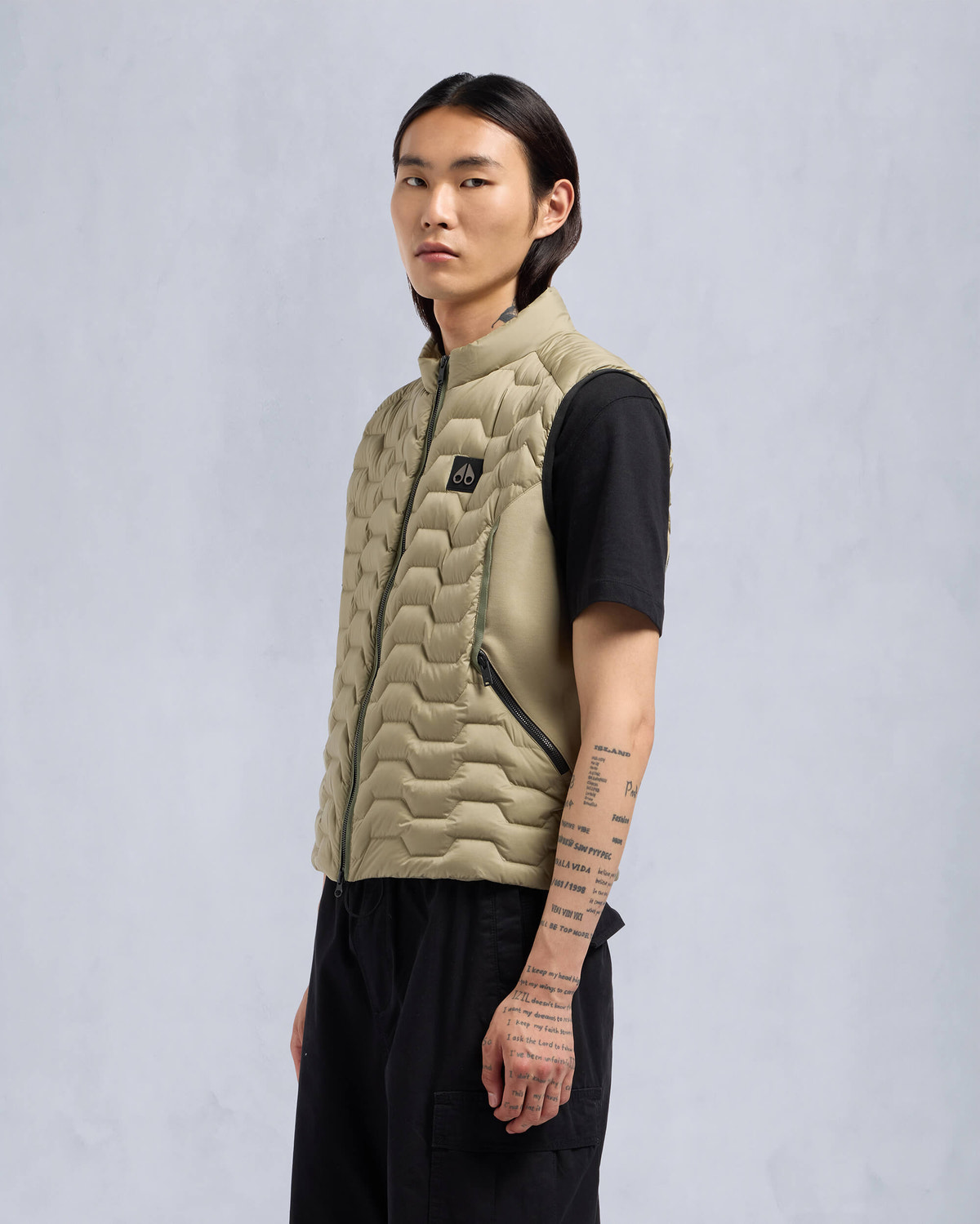 Moose Knuckles - M34MV452 - Granite Down Hybrid Vest - MENS - Sage - Front