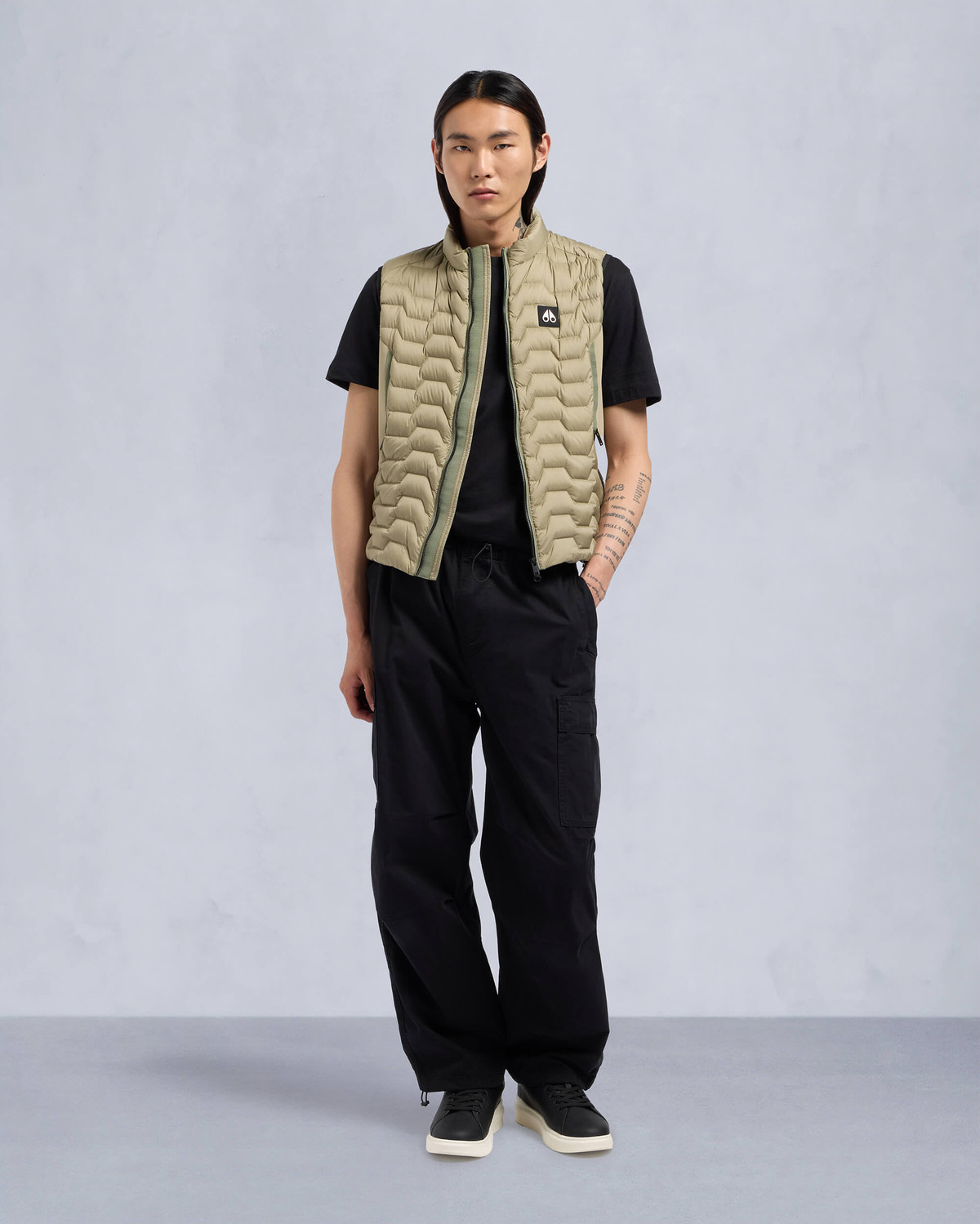 Moose Knuckles - M34MV452 - Granite Down Hybrid Vest - MENS - Sage - Front Category