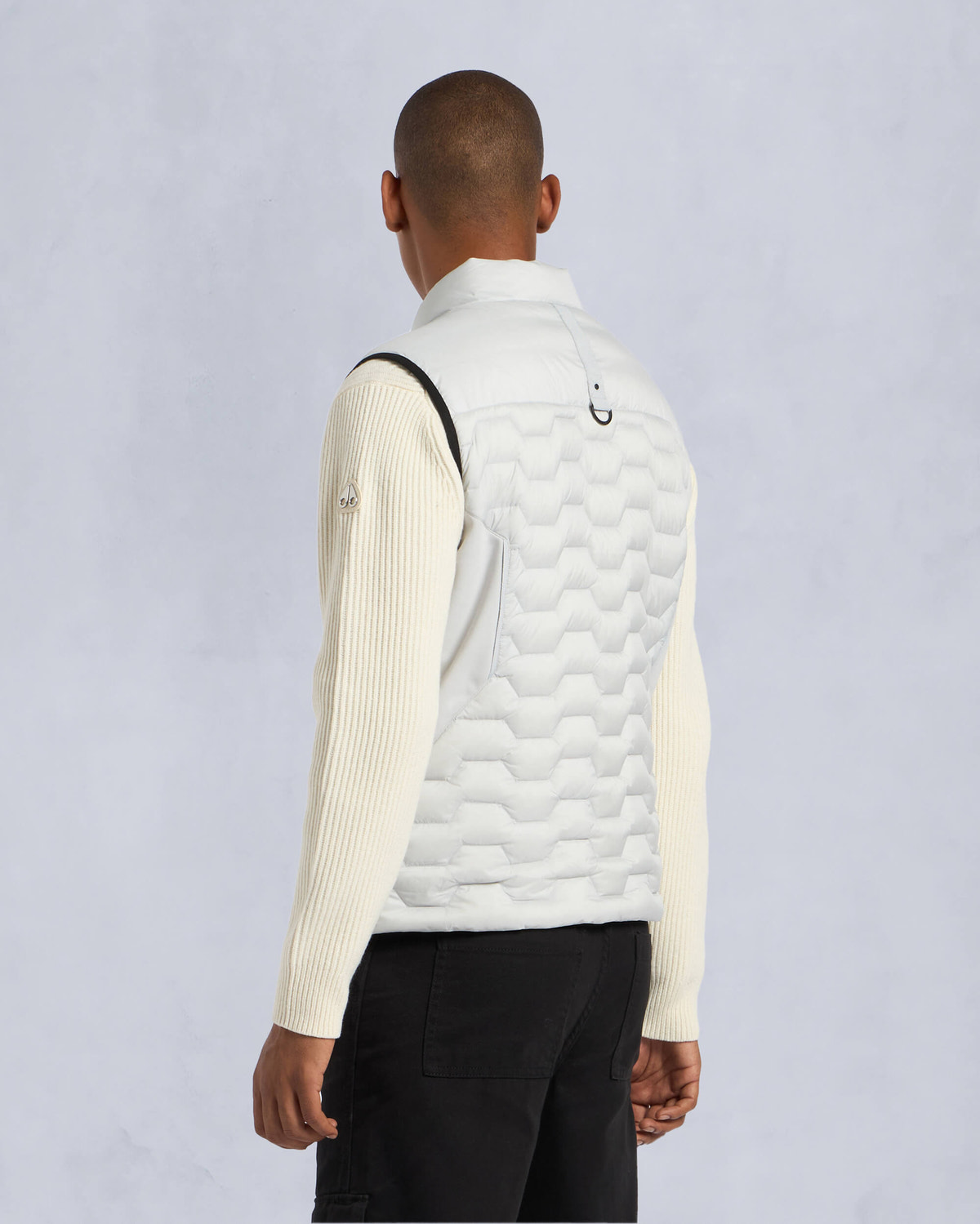 Moose Knuckles - M34MV452 - Granite Down Hybrid Vest - MENS - Stone - Back