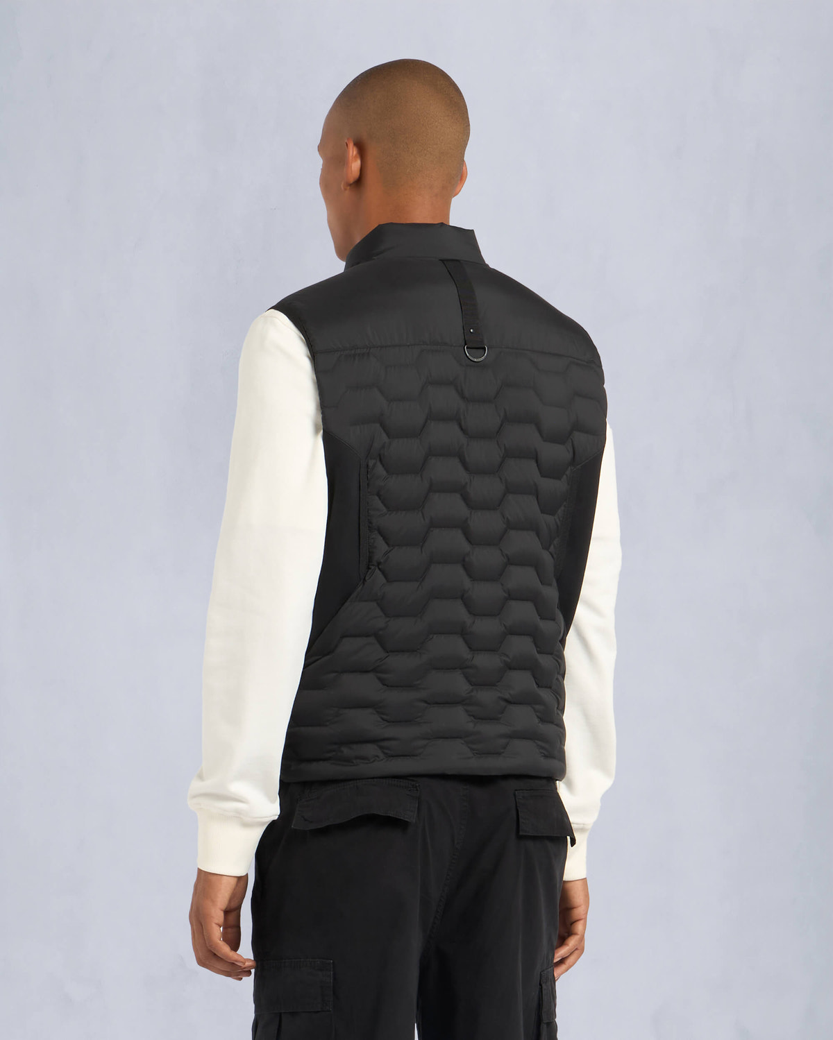 Moose Knuckles Mens Granite Down Hybrid Vest Black M34MV452 Back
