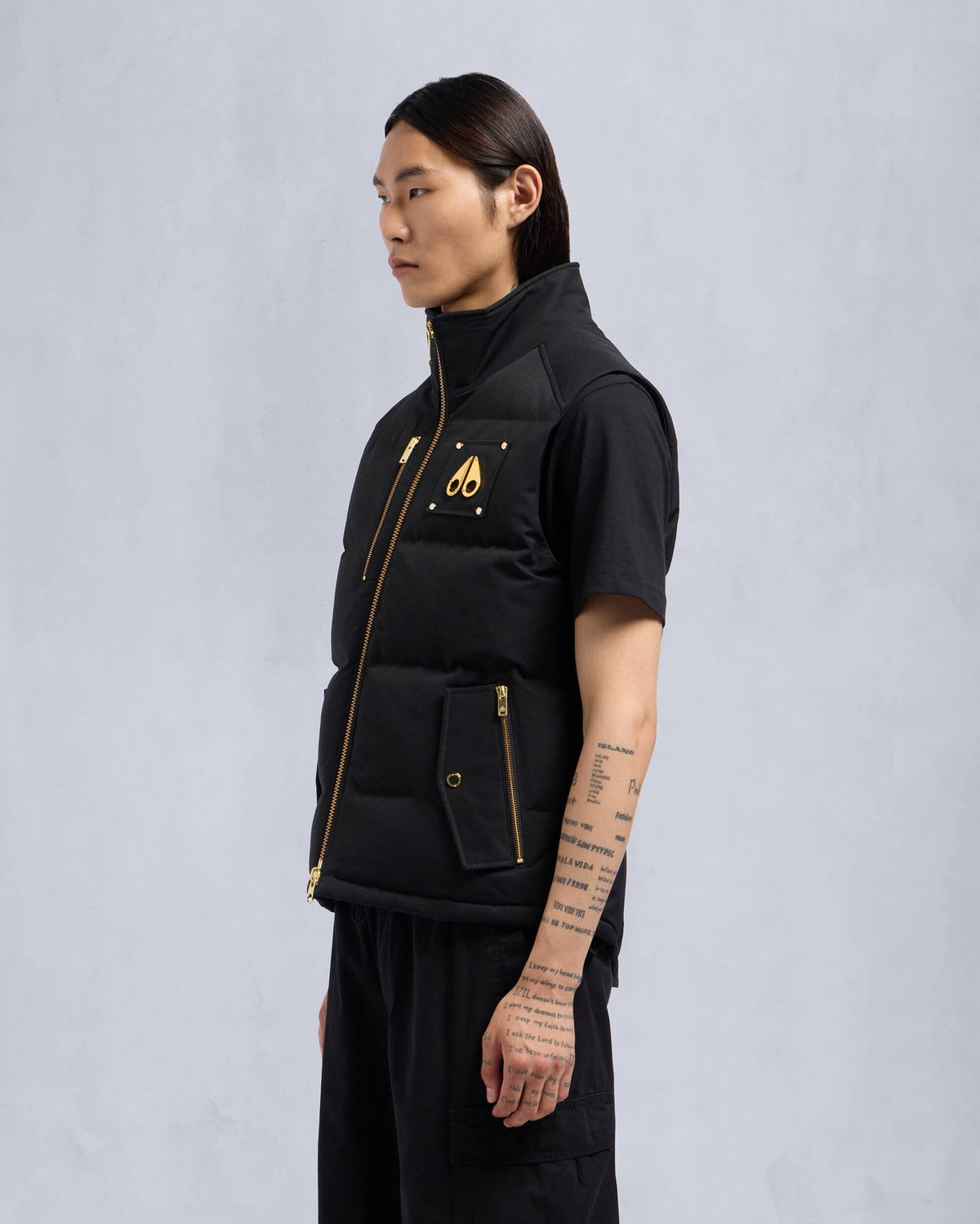 Moose Knuckles - M34MV474G - Gold Series Westmount Vest - MENS - Black - Front