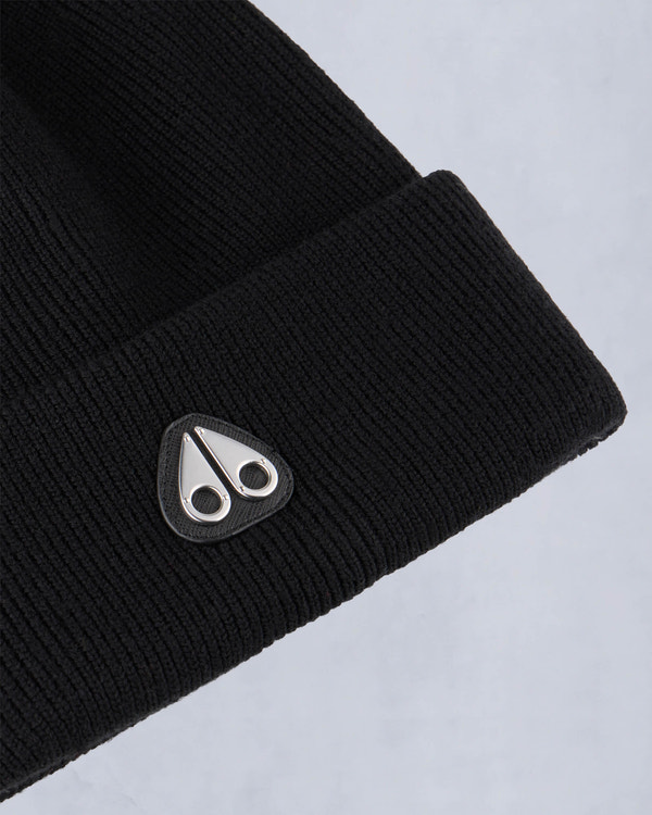 Moose Knuckles - M34UA516 - Parnis Kids Unisex Beanie - ACCESSORIES - Black - Detail1