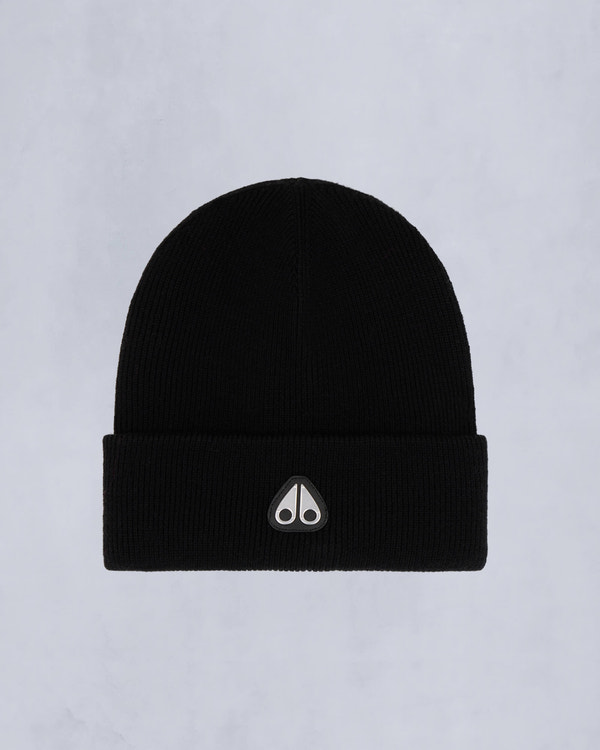 Moose Knuckles - M34UA516 - Parnis Kids Unisex Beanie - ACCESSORIES - Black - Front Category