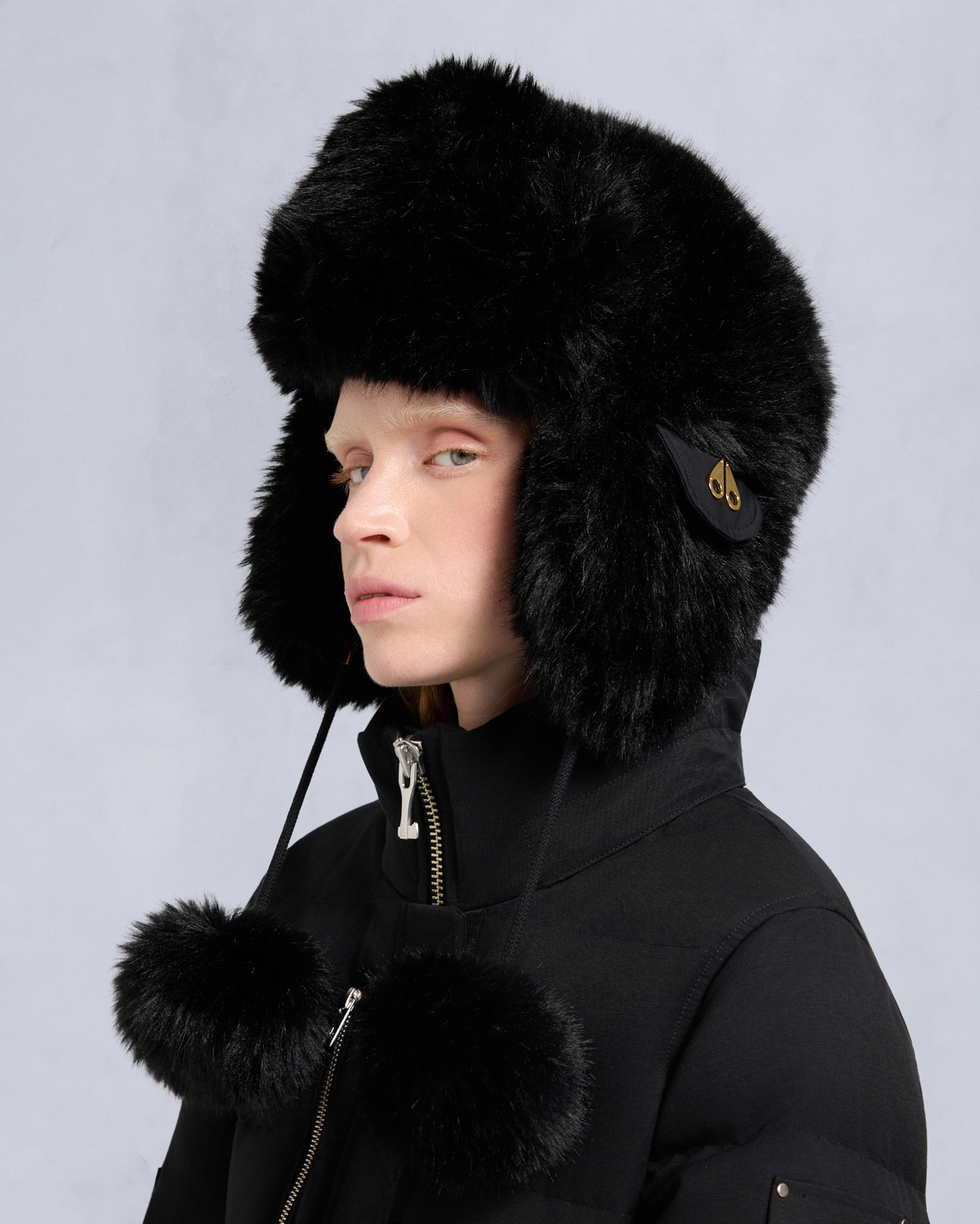 Moose Knuckles - M35LA519G - Gold Series Logo Icon Trapper Hat - ACCESSORIES - - Front Category