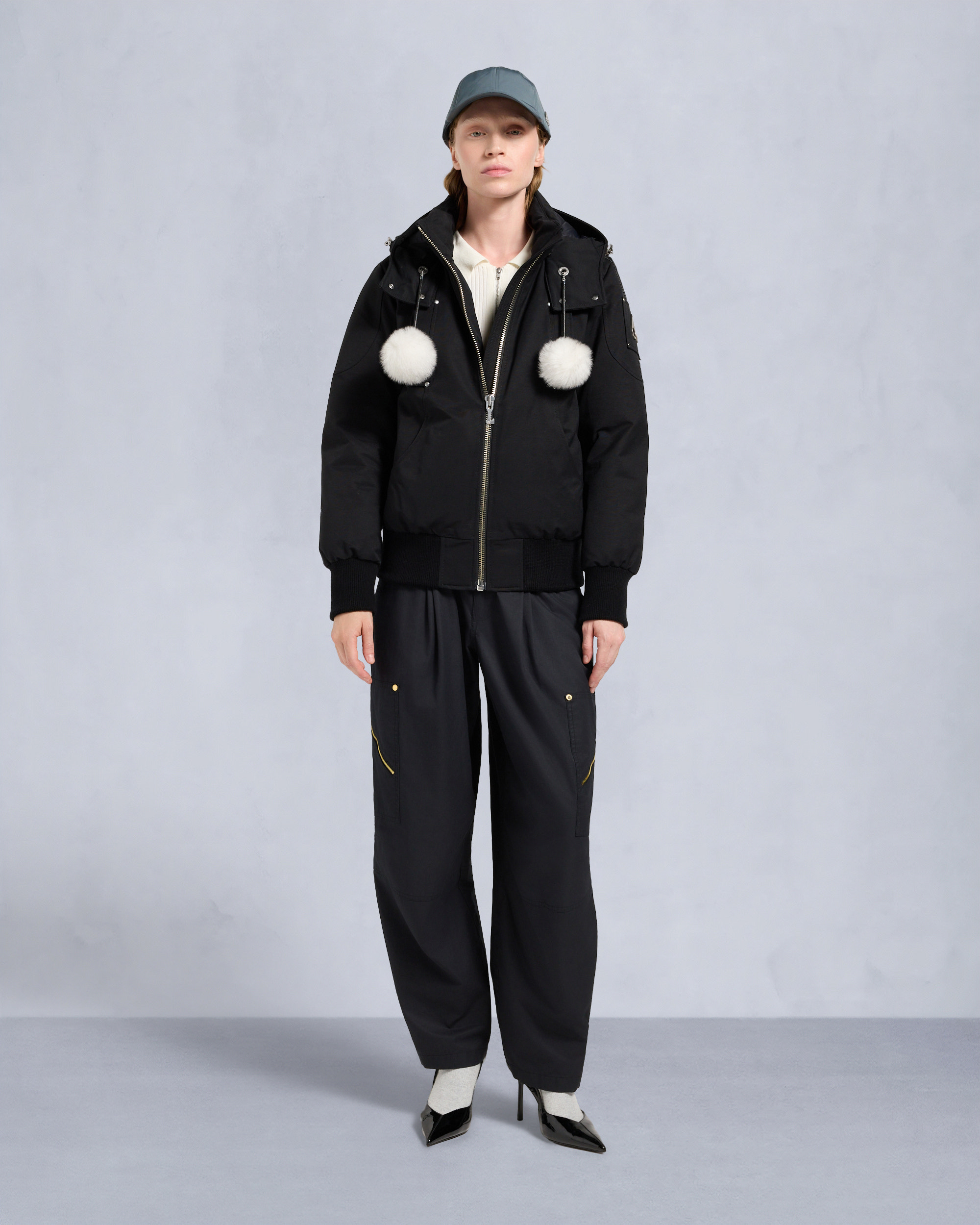 Moose Knuckles - M35LB002S - ORIGINAL DEBBIE SHEARLING TRIM BOMBER JACKET - WOMENS -  - Detail3