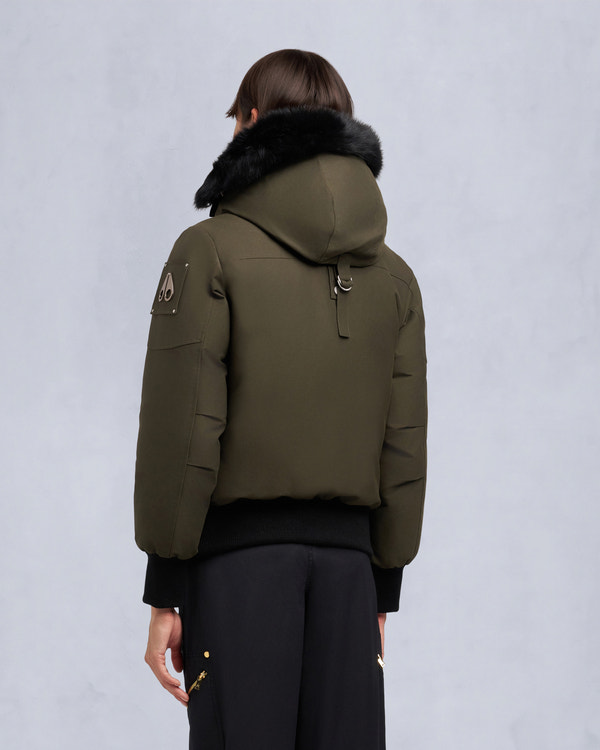 Moose Knuckles - M35LB002S - ORIGINAL DEBBIE SHEARLING TRIM BOMBER JACKET - WOMENS - - Back