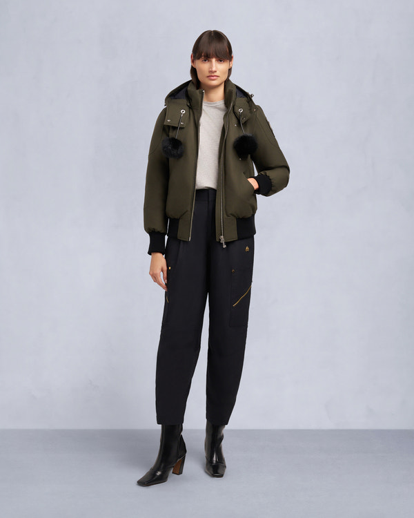 Moose Knuckles - M35LB002S - ORIGINAL DEBBIE SHEARLING TRIM BOMBER JACKET - WOMENS - - Detail3