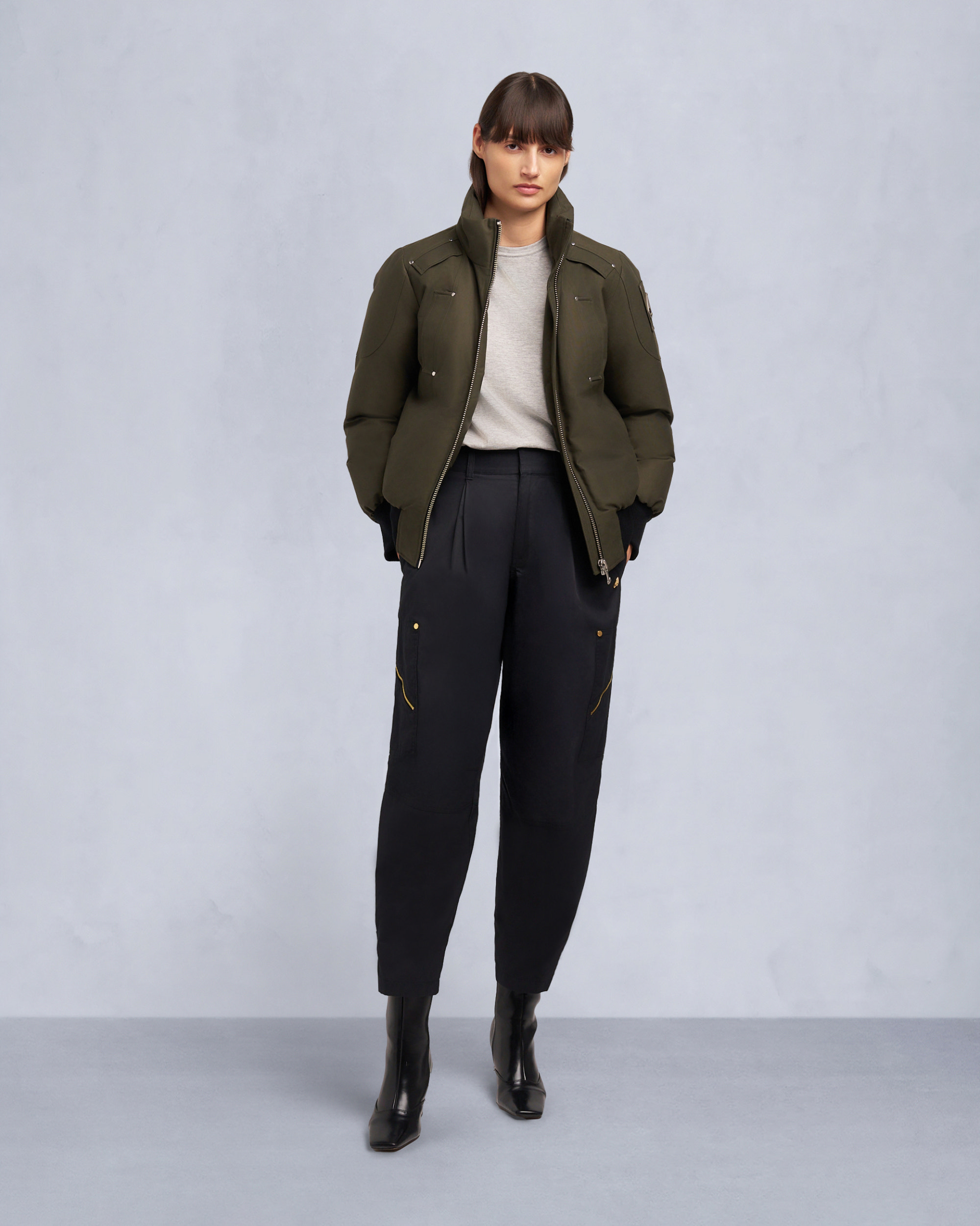 Moose Knuckles - M35LB002S - ORIGINAL DEBBIE SHEARLING TRIM BOMBER JACKET - WOMENS - - Detail6