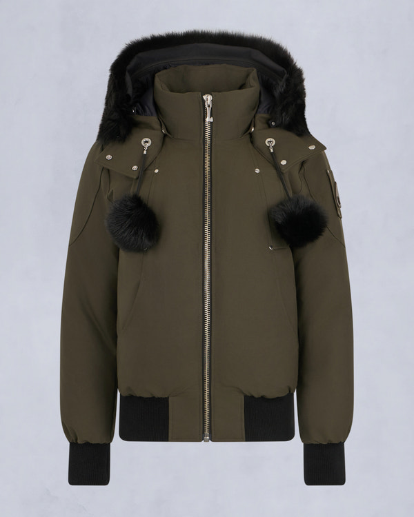 Moose Knuckles - M35LB002S - ORIGINAL DEBBIE SHEARLING TRIM BOMBER JACKET - WOMENS - - GM