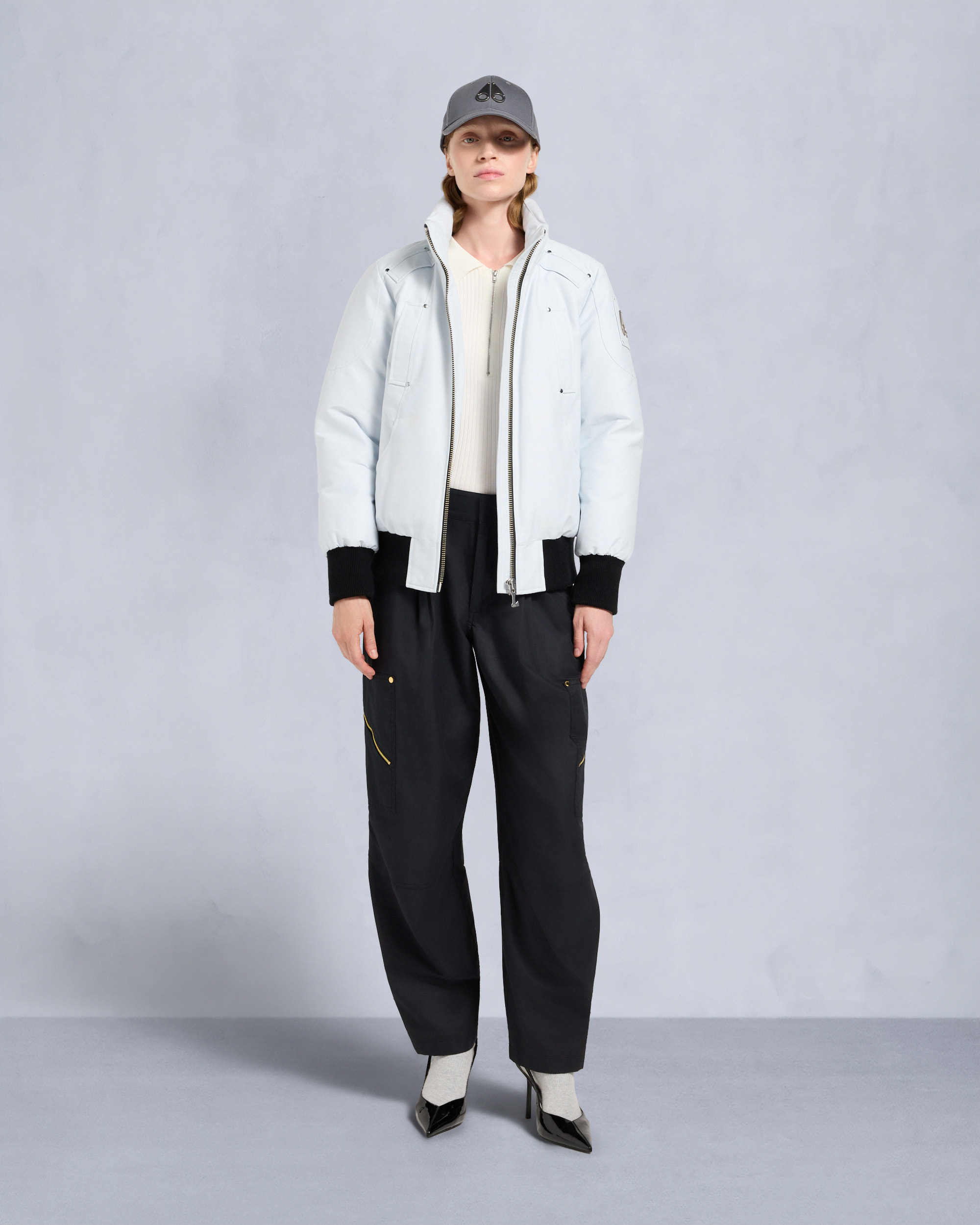 Moose Knuckles - M35LB002S - ORIGINAL DEBBIE SHEARLING TRIM BOMBER JACKET - WOMENS - - Detail4