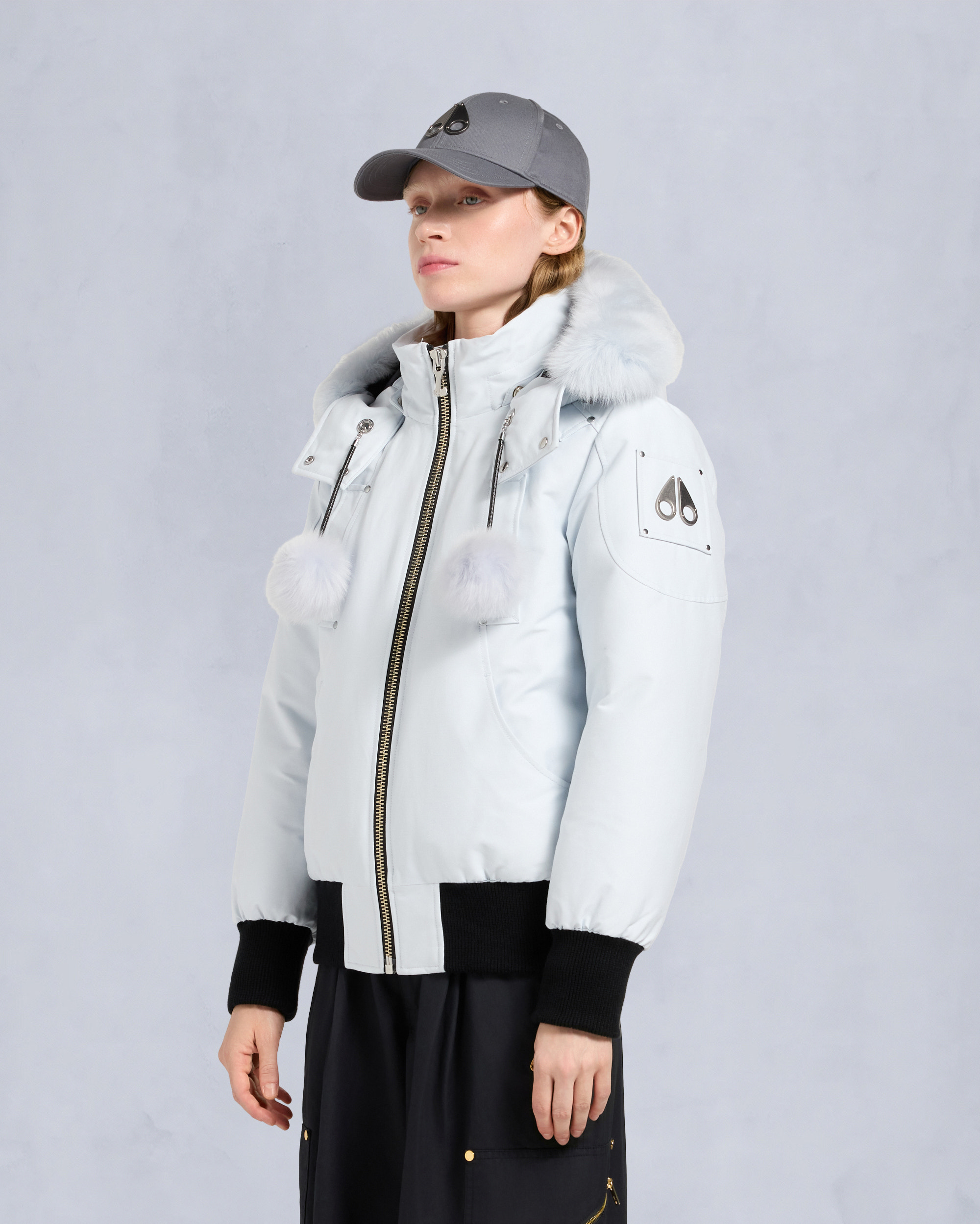 Moose Knuckles - M35LB002S - ORIGINAL DEBBIE SHEARLING TRIM BOMBER JACKET - WOMENS - - Front