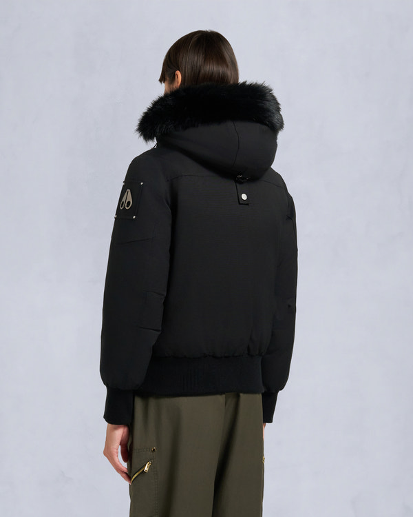 Moose Knuckles - M35LB002S - ORIGINAL DEBBIE SHEARLING TRIM BOMBER JACKET - WOMENS - - Back