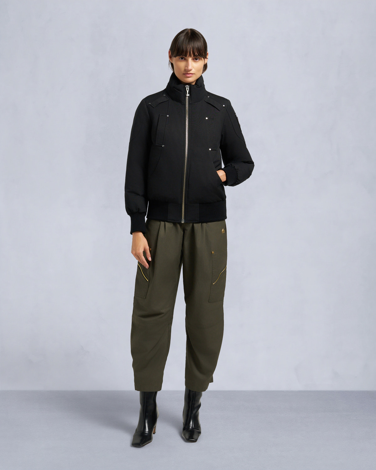 Moose Knuckles - M35LB002S - ORIGINAL DEBBIE SHEARLING TRIM BOMBER JACKET - WOMENS - - Detail3