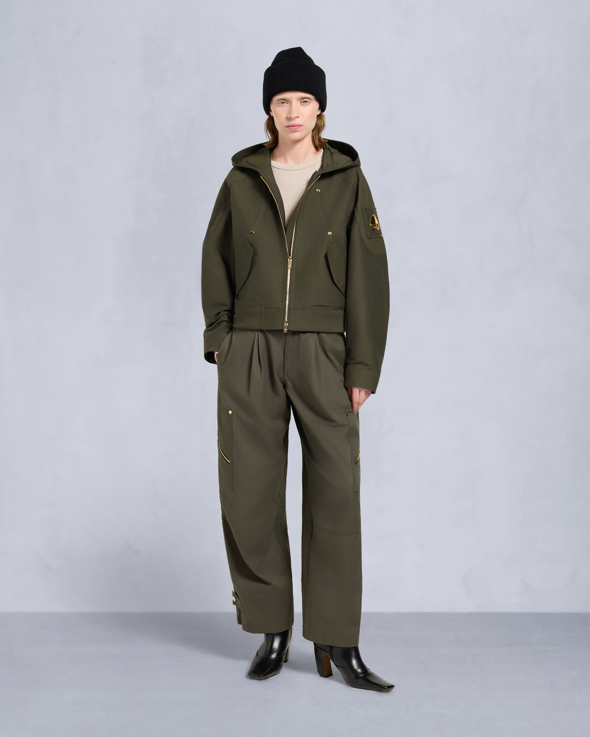 Moose Knuckles - M35LB022GS - Gold Series Logan Shearling Trim Bomber Jacket - WOMENS - - Detail3