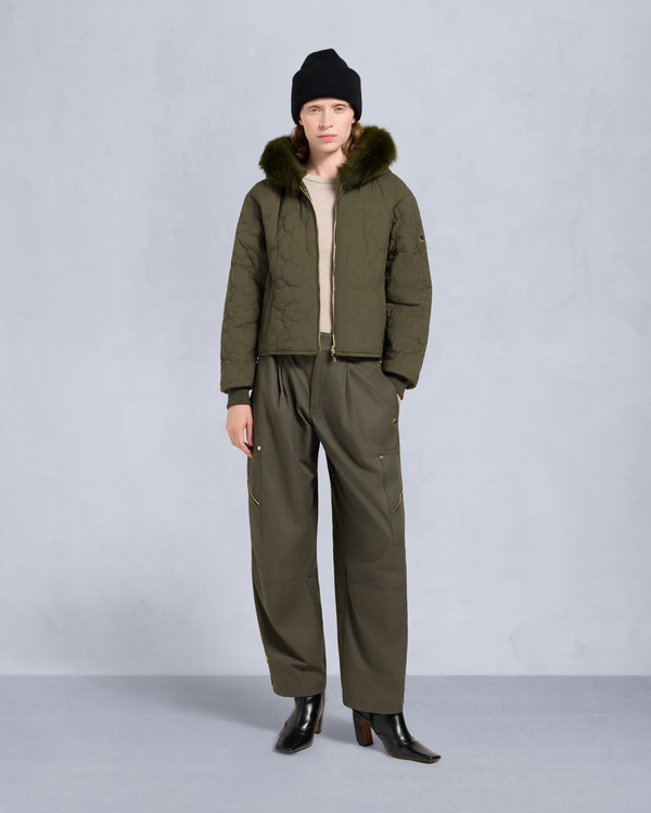 Moose Knuckles - M35LB022GS - Gold Series Logan Shearling Trim Bomber Jacket - WOMENS - - Detail4