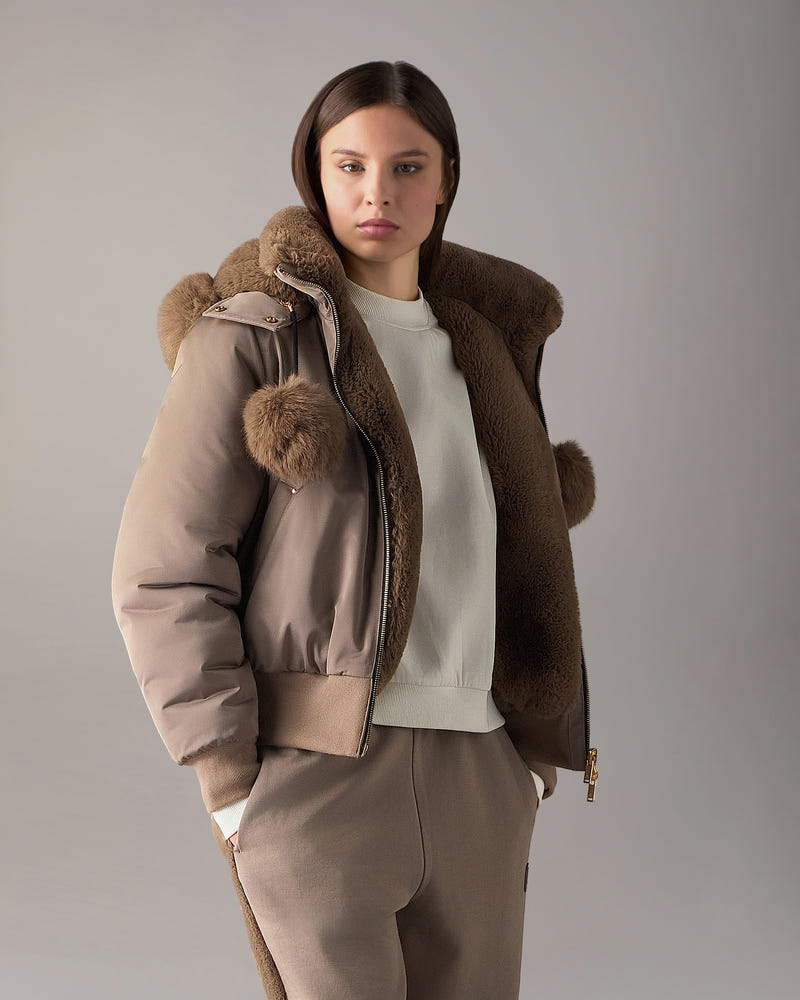 Moose Knuckles - M35LB025G - Luxe Satin Reversible Bomber - WOMENS - - Front Category