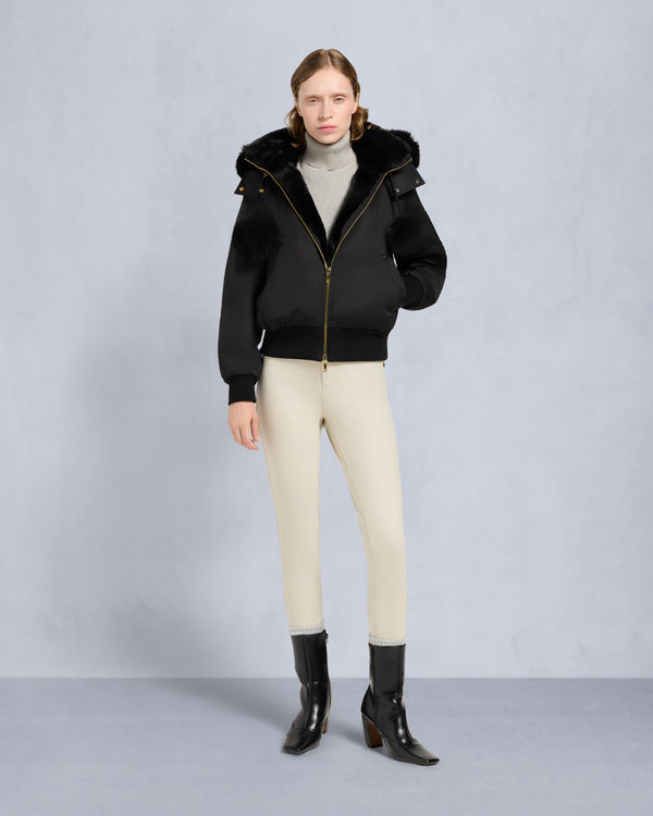 Moose Knuckles - M35LB025G - Gold Series Original Satin Debbie Bomber Jacket - WOMENS - - Front Category