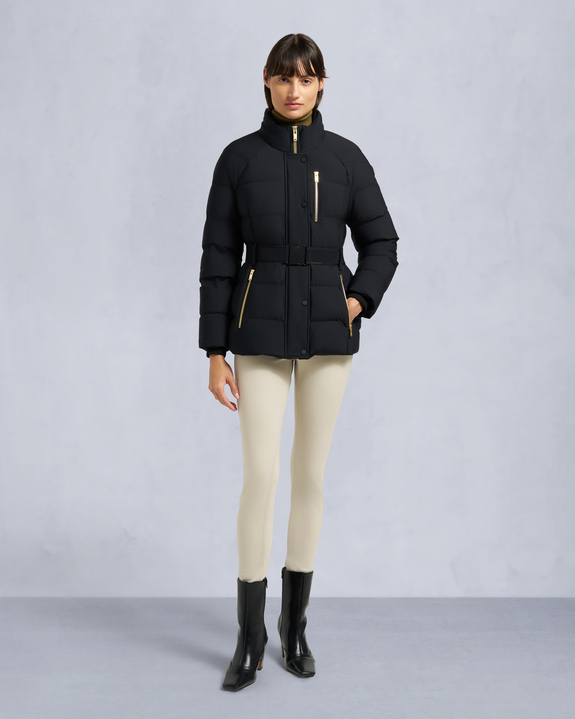 Moose Knuckles - M35LJ132GS - Gold Series Nyluxe Cambria Shearling Trim Jacket - WOMENS - - Detail3