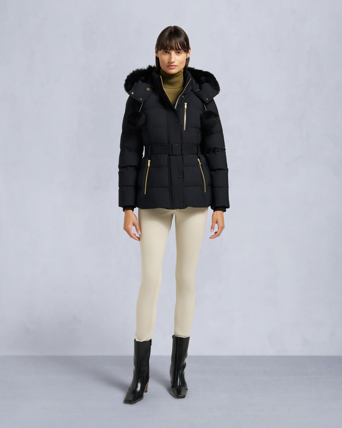 Moose Knuckles - M35LJ132GS - Gold Series Nyluxe Cambria Shearling Jacket - WOMENS - - Front Category