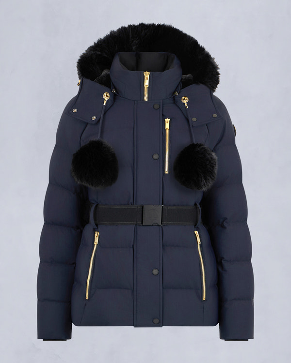 Moose Knuckles - M35LJ132GS - Gold Series Nyluxe Cambria Shearling Trim Jacket - WOMENS - - GM