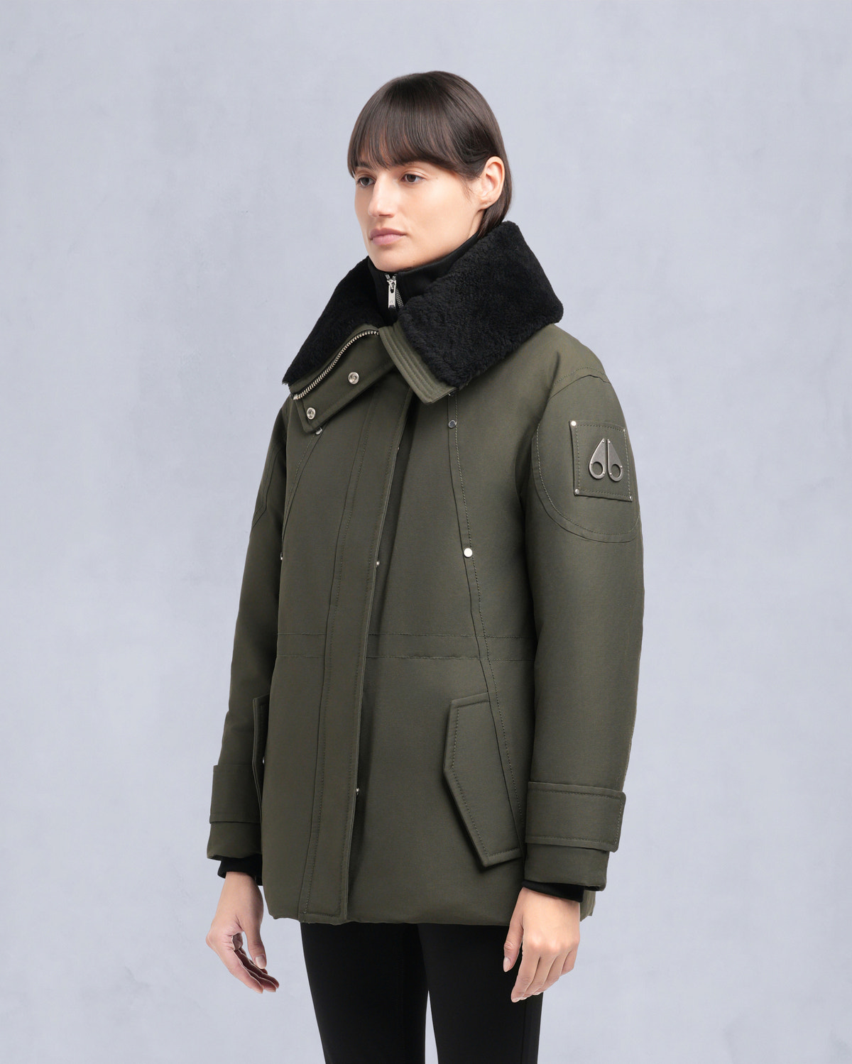 Moose Knuckles - M35LJ133S - Original Aurora Shearling Trim Jacket - WOMENS - - Front