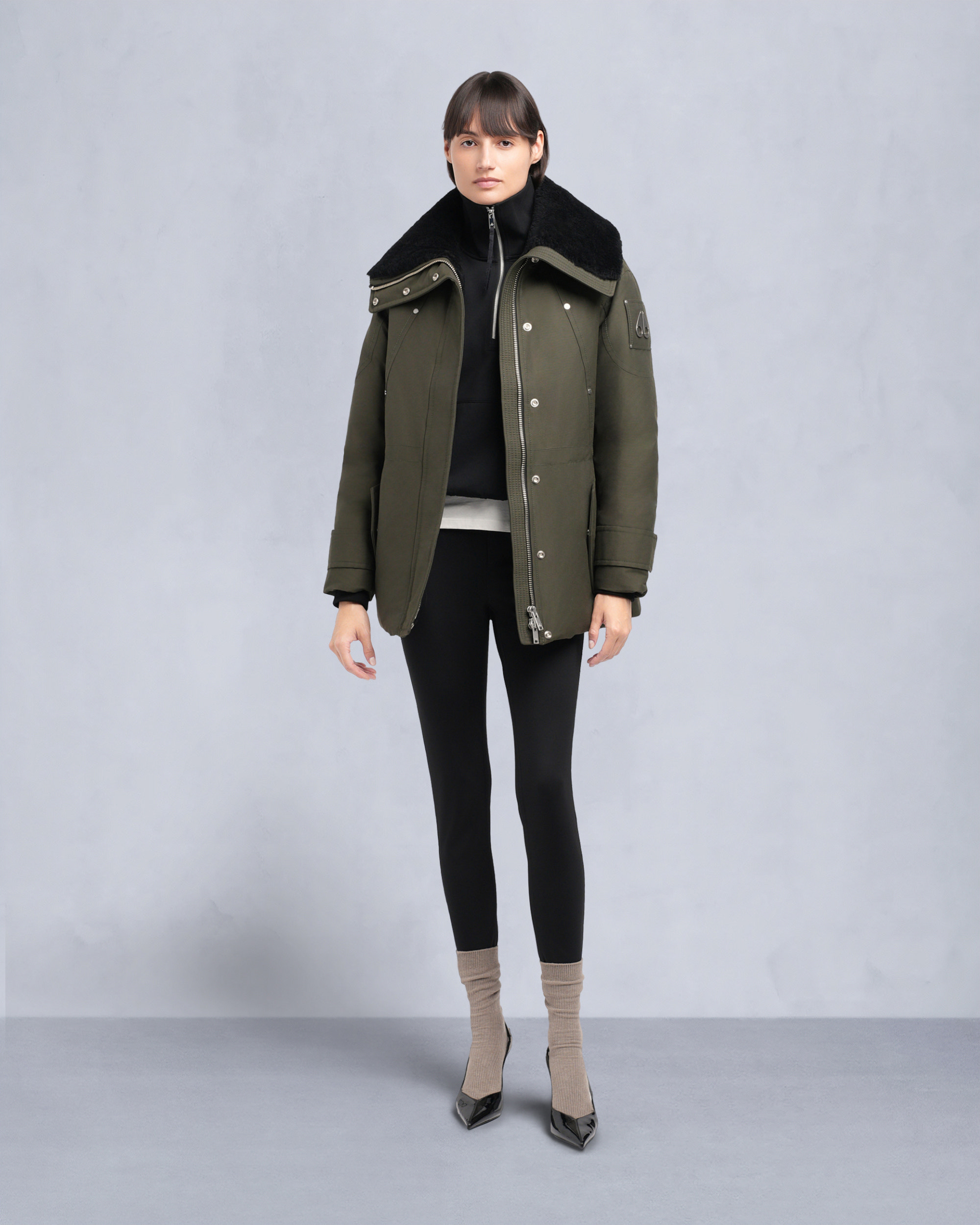 Moose Knuckles - M35LJ133S - Original Aurora Shearling Trim Jacket - WOMENS - - Front Category