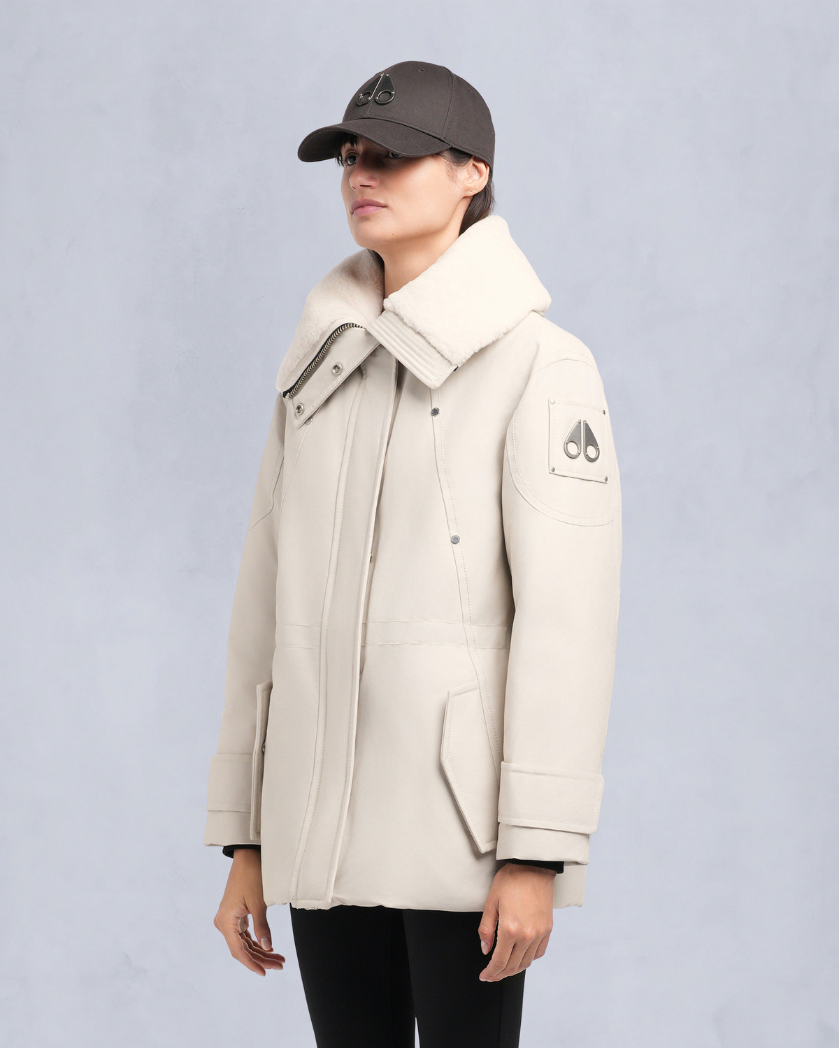 Moose Knuckles - M35LJ133S - Aurora Shearling Jacket - WOMENS - - Front