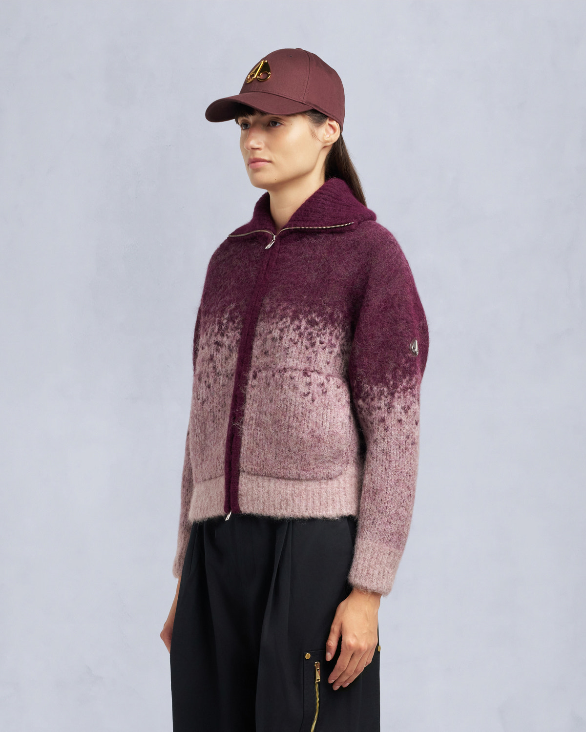 Moose Knuckles - M35LK680 - Palmer Full-Zip Sweater - WOMENS - - Front