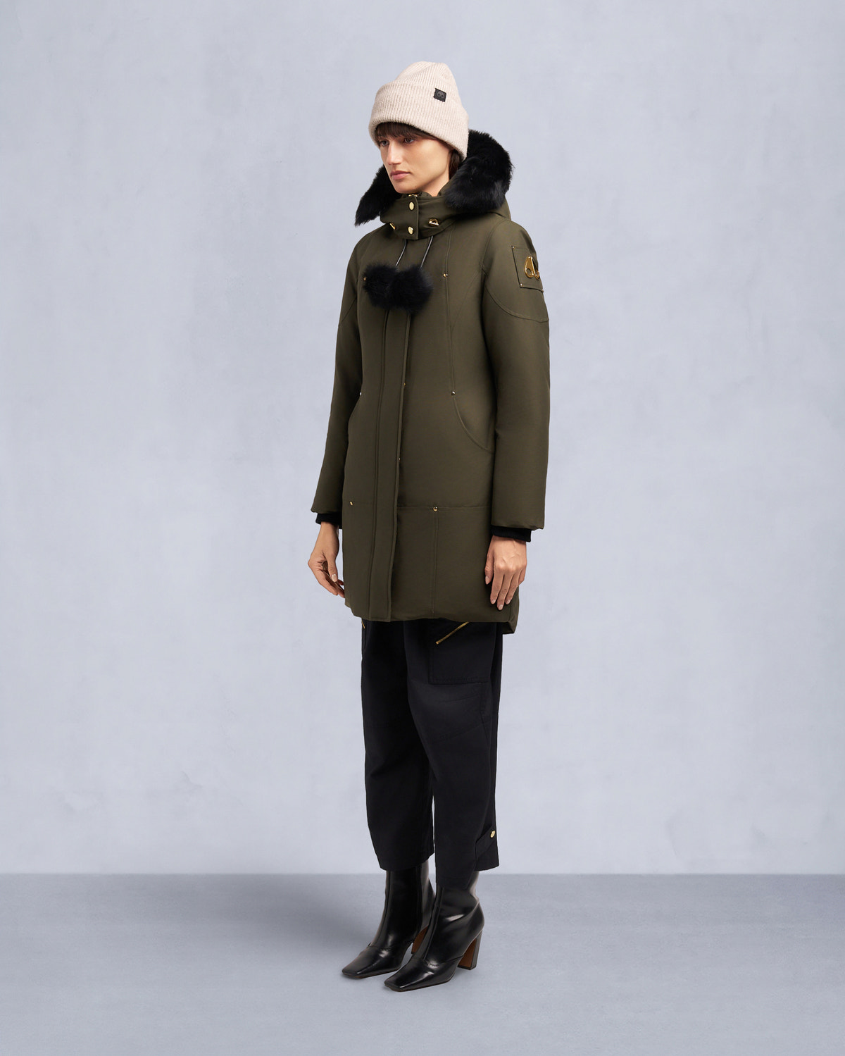 Moose Knuckles - M35LP203GS - Gold Series Original Stirling Shearling Trim Parka - WOMENS - - Front