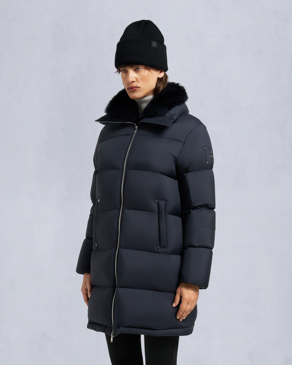 Moose Knuckles - M35LP209S - Belle Dune Long Shearling Trim Puffer - WOMENS - - Front