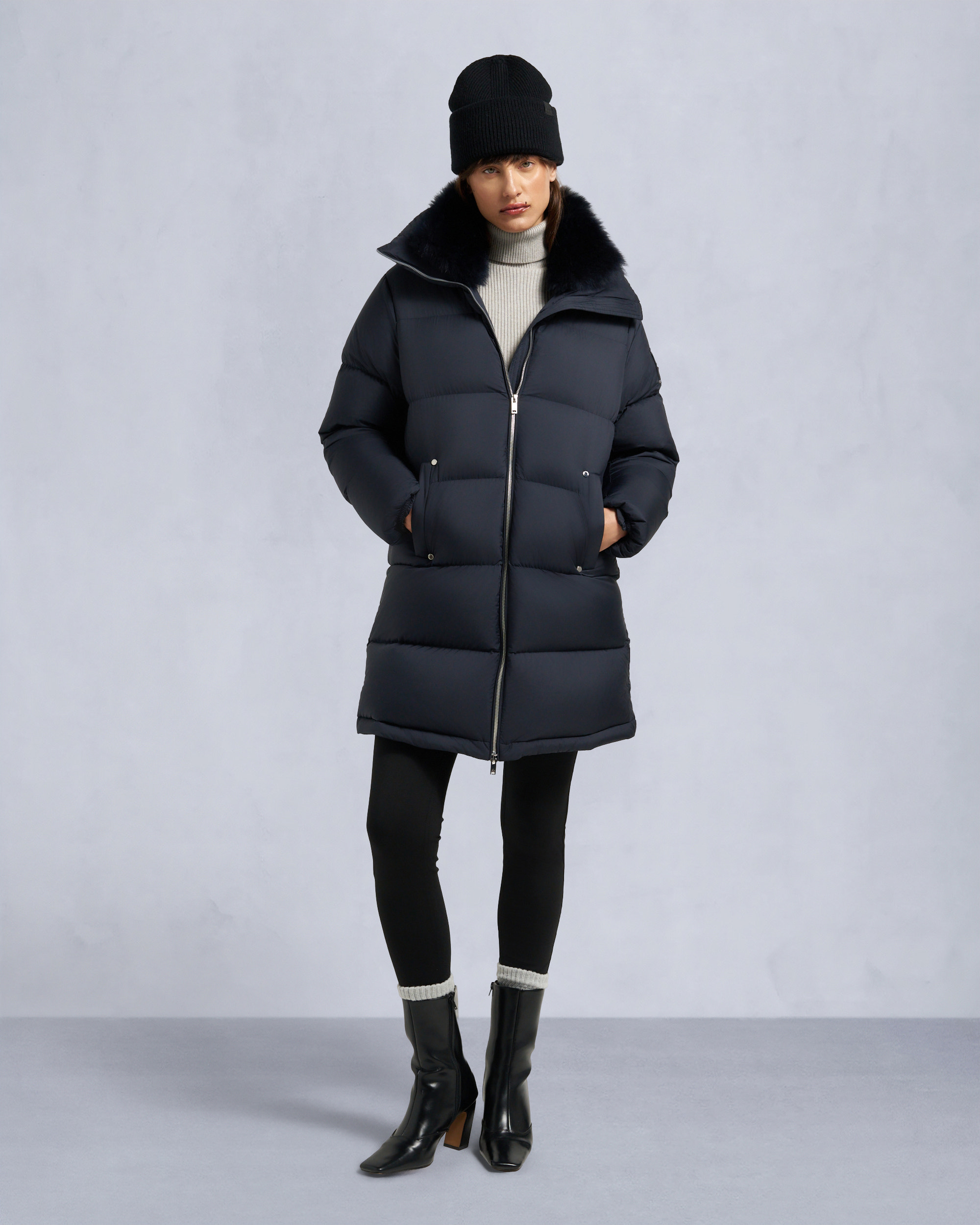 Moose Knuckles - M35LP209S - Belle Dune Long Shearling Trim Puffer - WOMENS - - Front Category
