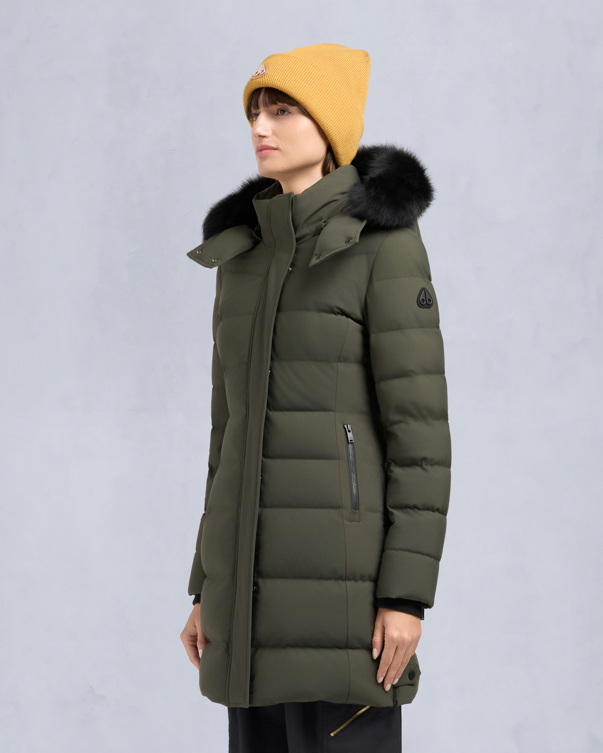 Moose Knuckles - M35LP228S - NYLUXE WATERSHED SHEARLING TRIM PARKA - WOMENS - - Front