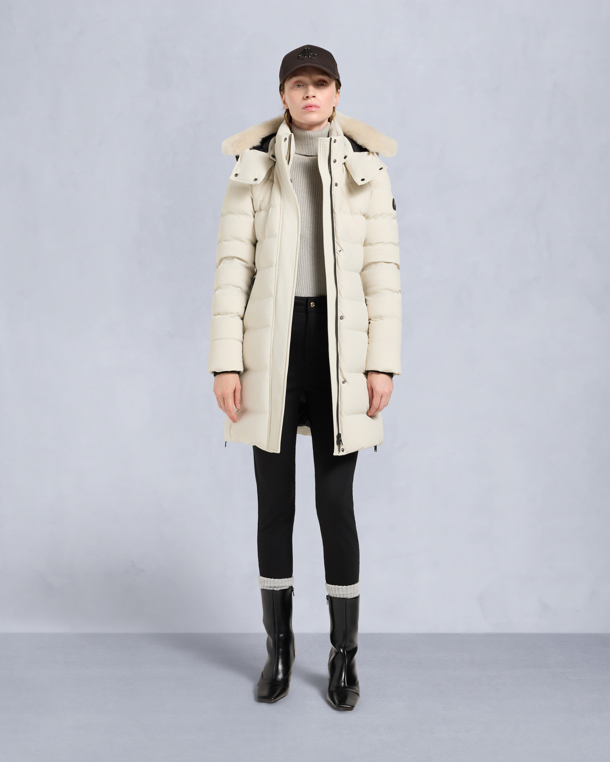 Moose Knuckles - M35LP228S - NYLUXE WATERSHED SHEARLING TRIM PARKA - WOMENS -  - Front Category