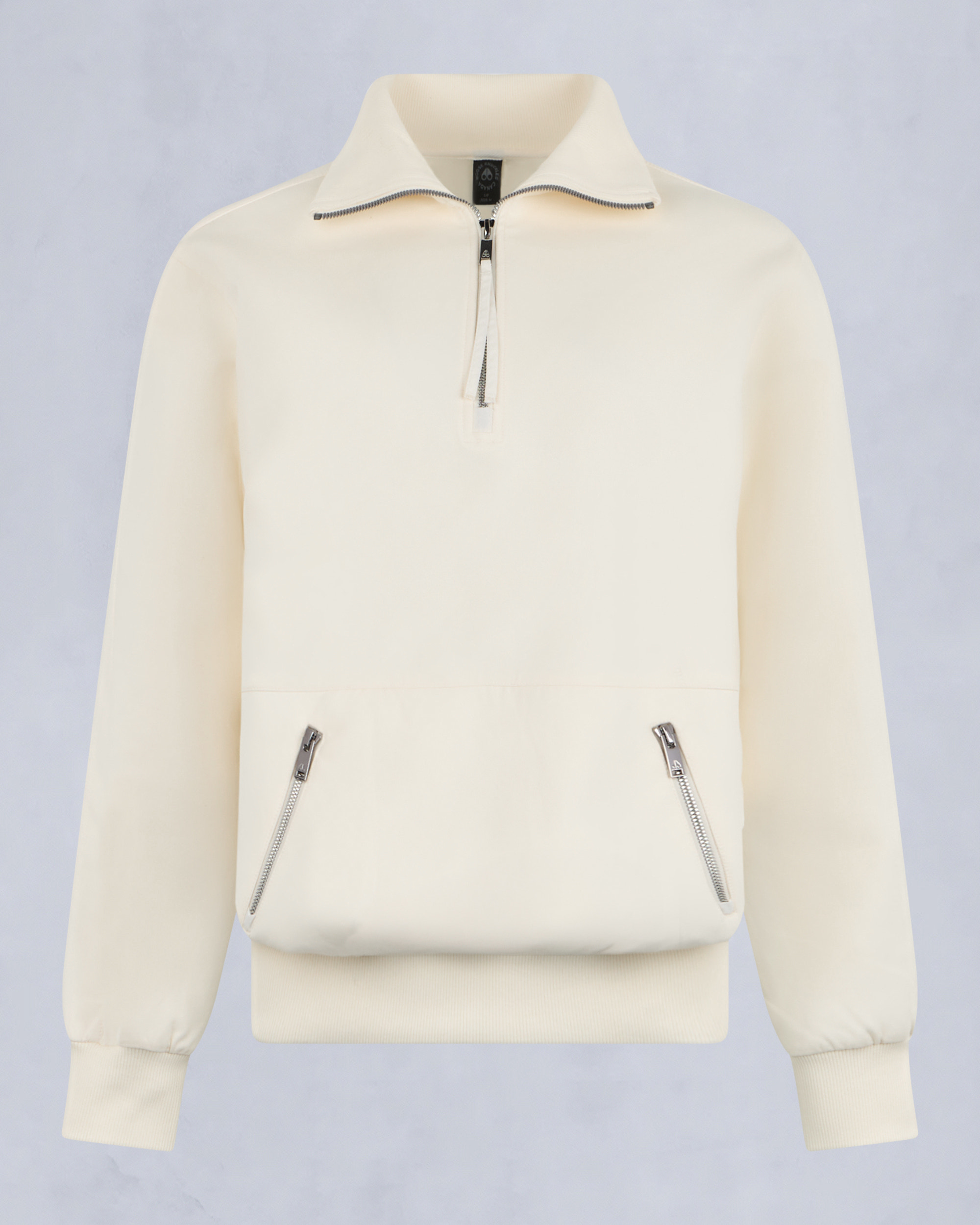 Moose Knuckles - M35LS632 - Mix Media Quarter Zip Sweater - WOMENS - - GM