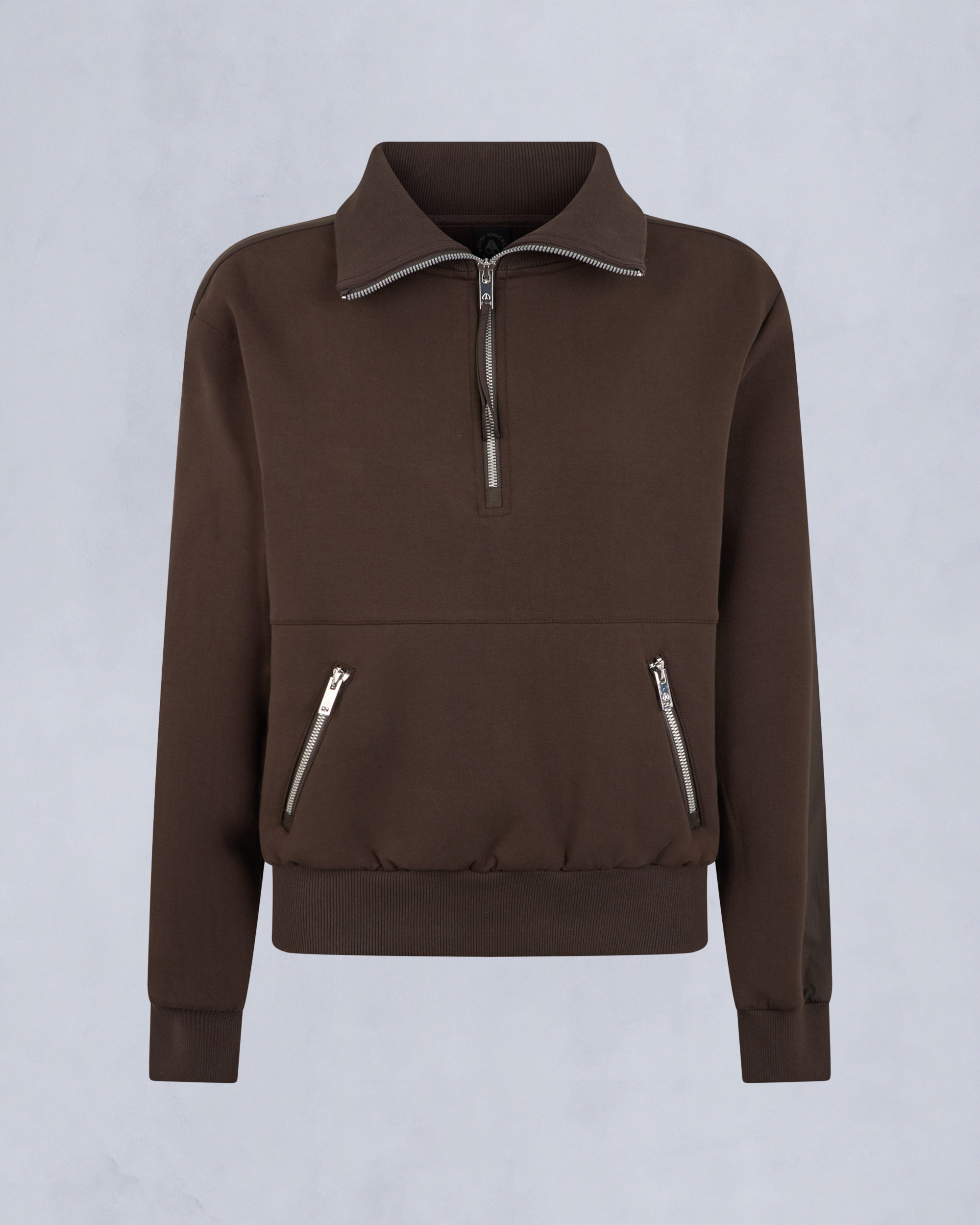 Moose Knuckles - M35LS632 - Mix Media Quarter Zip Sweater - WOMENS - - GM
