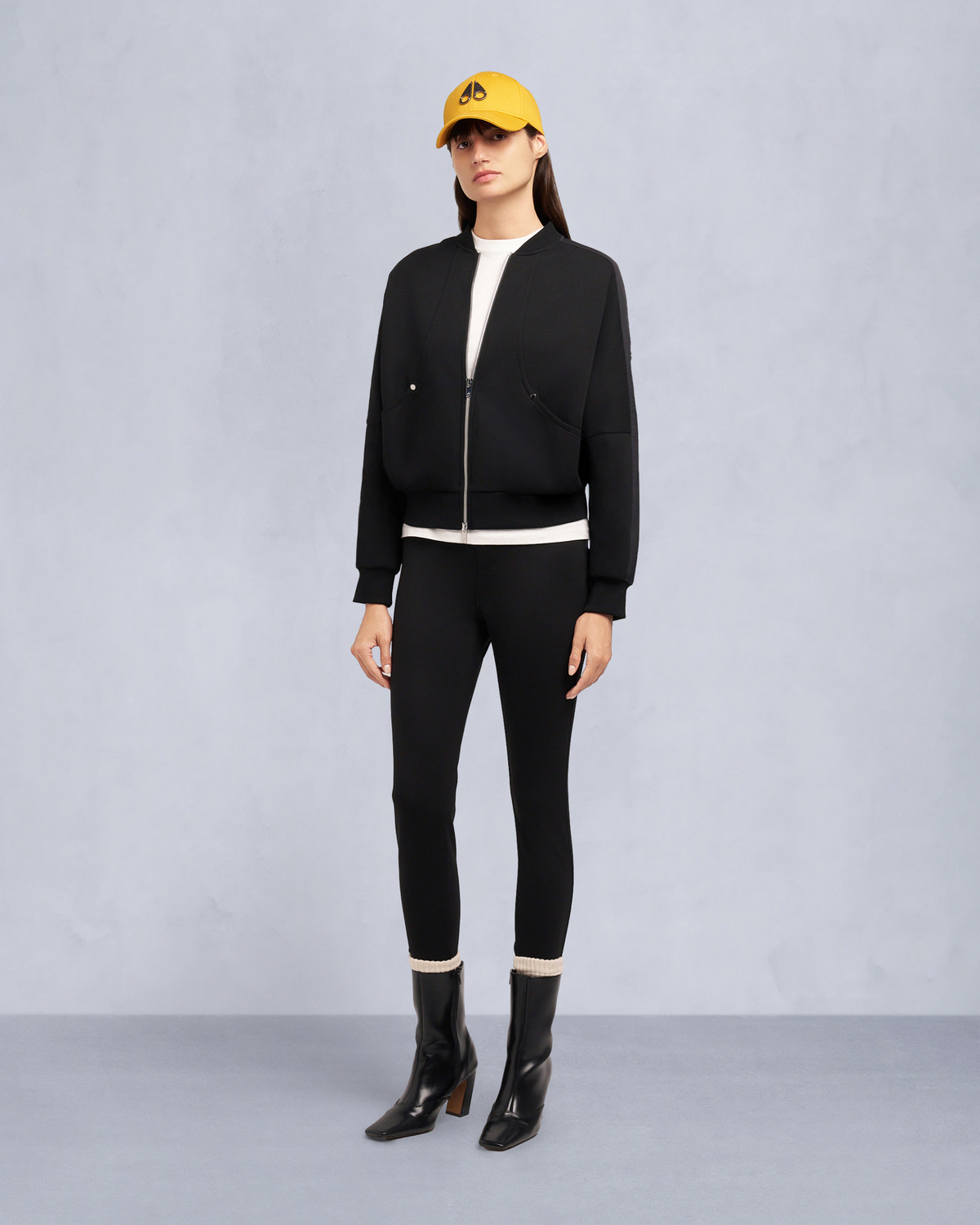 Moose Knuckles - M35LS646 - Mix Media Bomber Jacket - WOMENS - - Front Category
