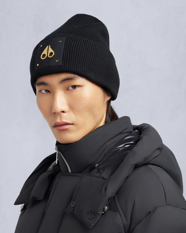 Moose Knuckles - M35MA574G - Gold Series Logo Icon Beanie - ACCESSORIES - - Front Category