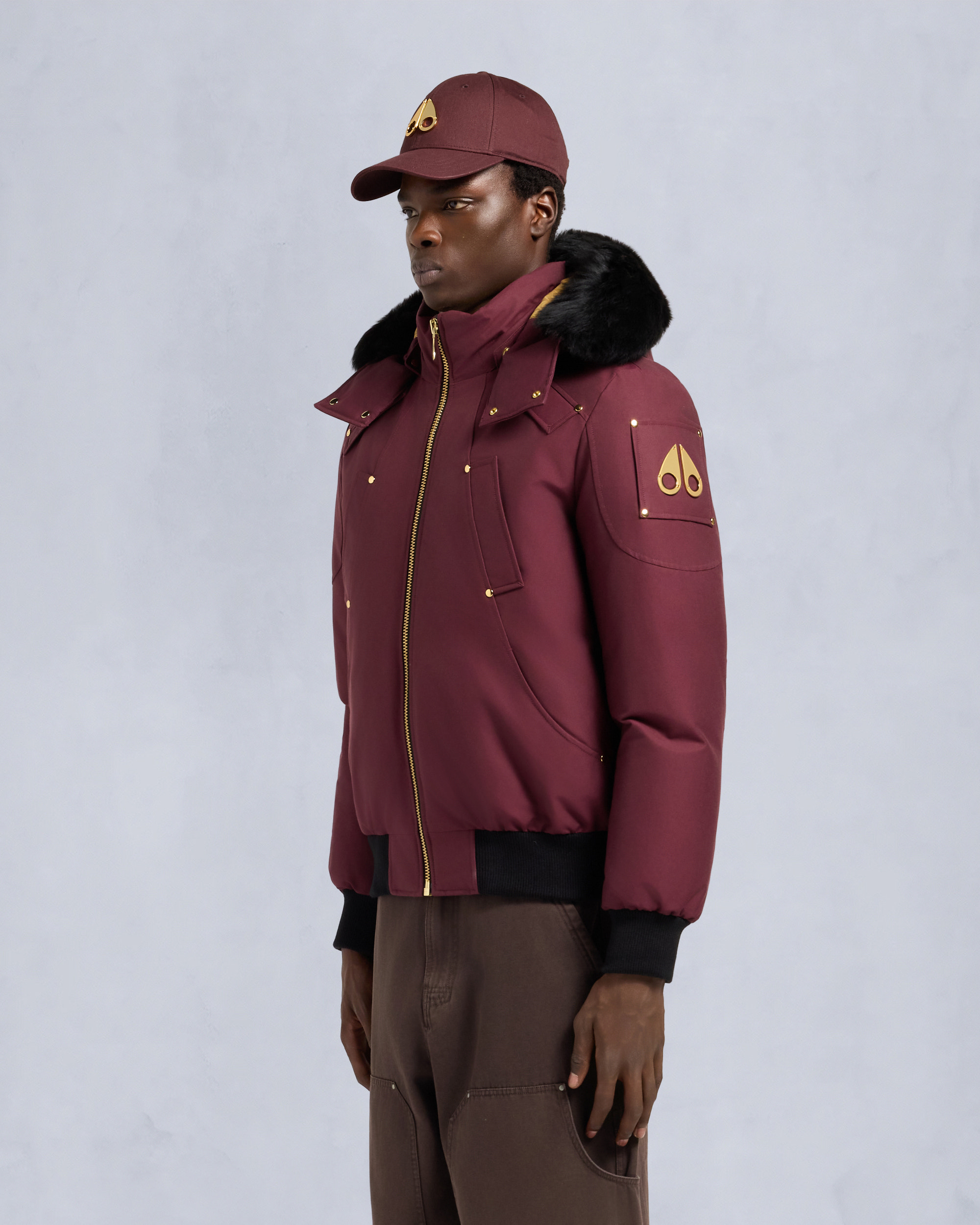 Moose Knuckles - M35MB000GS - GOLD SERIES ORIGINAL SHEARLING TRIM BALLISTIC BOMBER - MENS - - Front