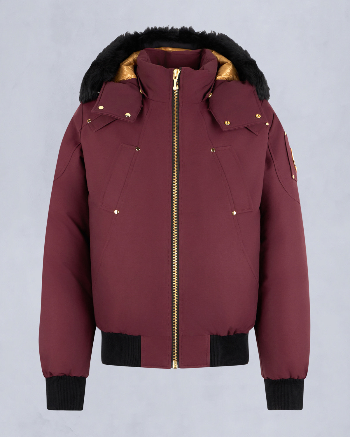 Moose Knuckles - M35MB000GS - GOLD SERIES ORIGINAL SHEARLING TRIM BALLISTIC BOMBER - MENS - - GM