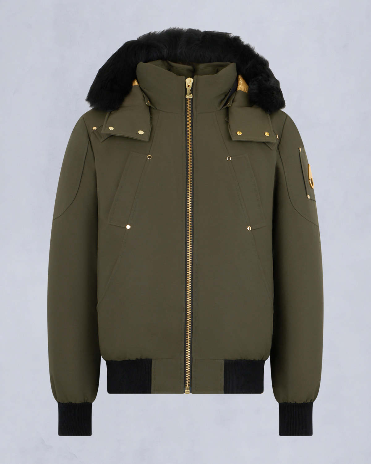 Moose Knuckles - M35MB000GS - Gold Series Original Shearling Trim Ballistic Bomber - MENS - - GM