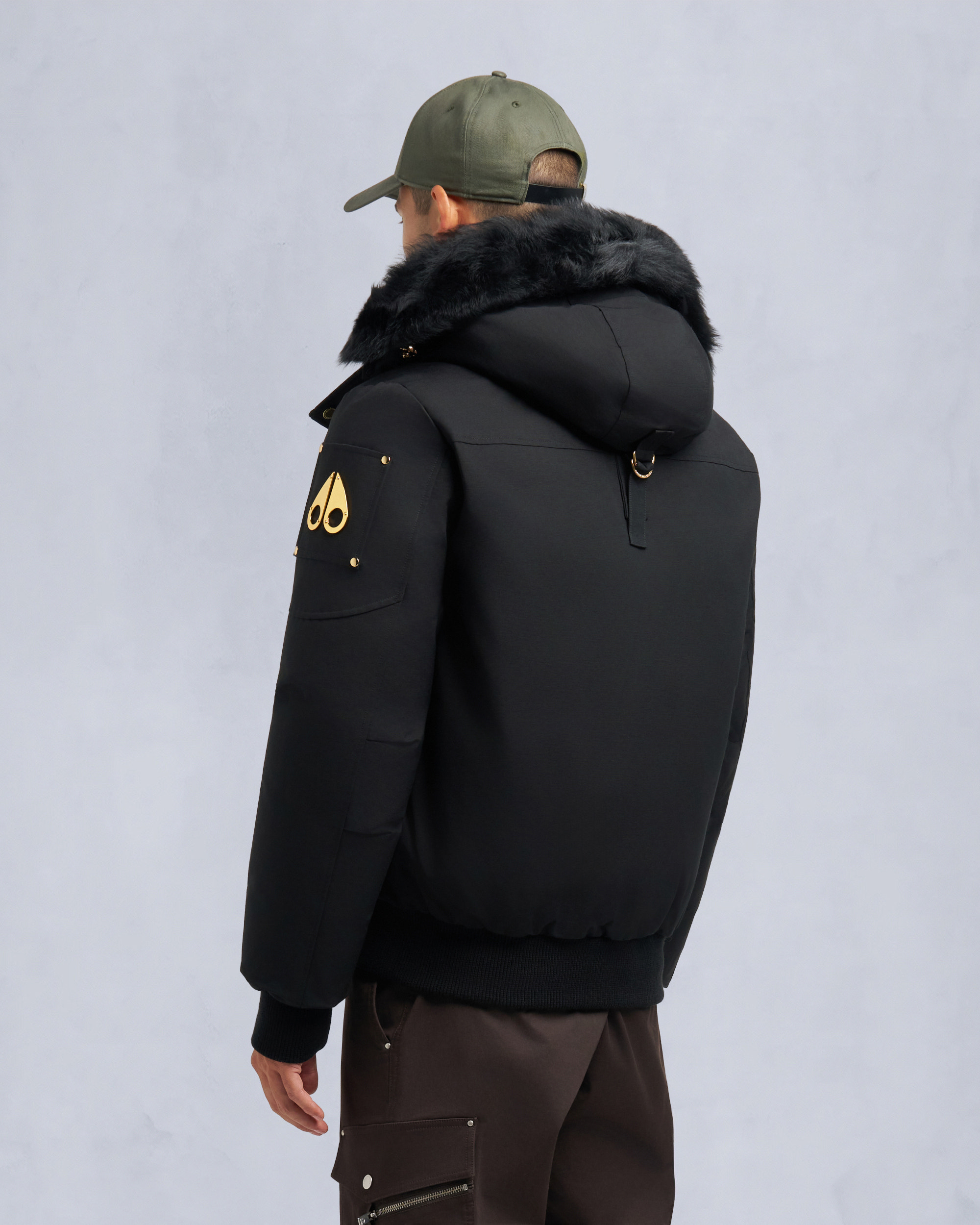 Moose Knuckles - M35MB000GS - GOLD SERIES ORIGINAL SHEARLING TRIM BALLISTIC BOMBER - MENS - - Back