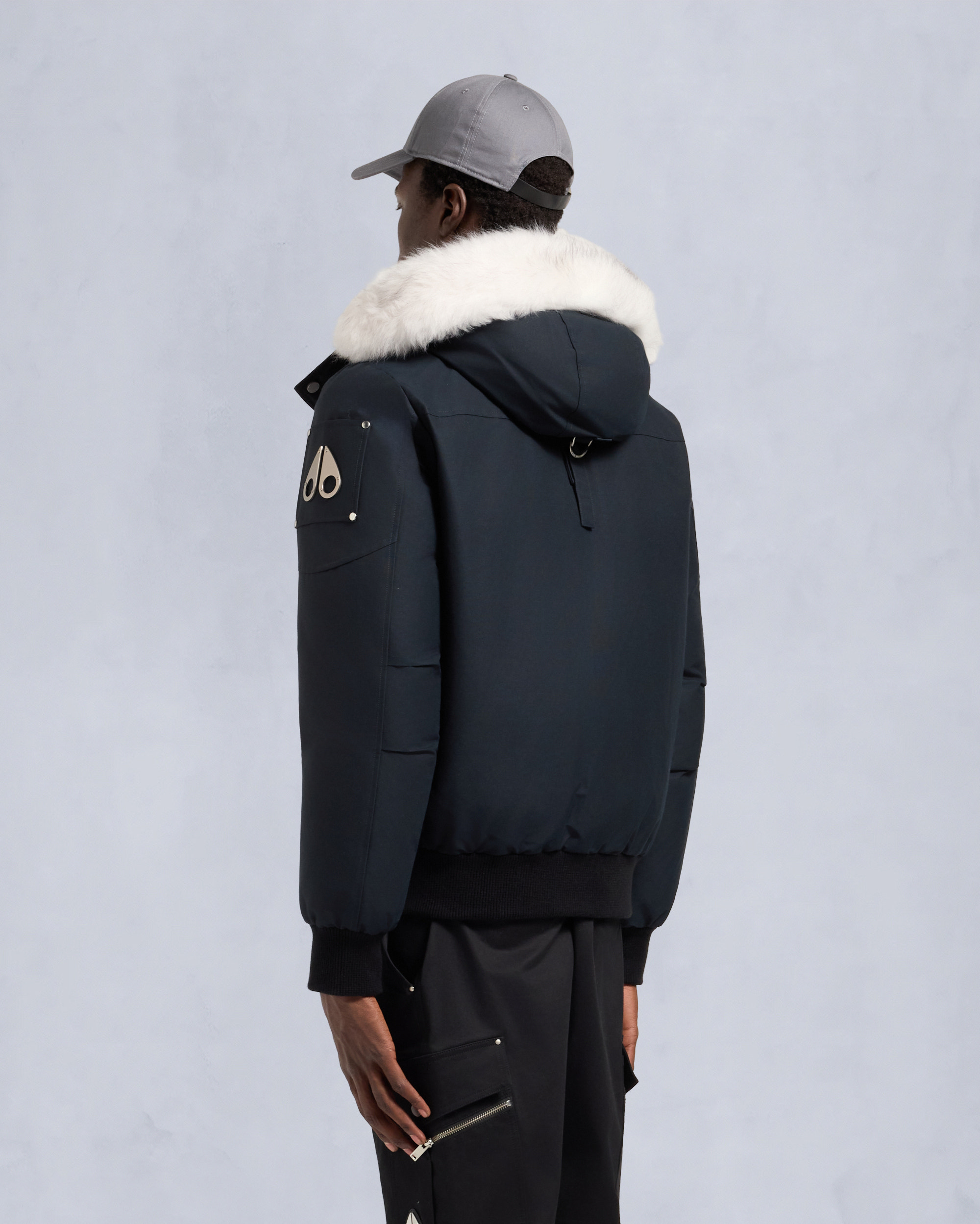 Moose Knuckles - M35MB000S - ORIGINAL BALLISTIC SHEARLING TRIM BOMBER JACKET - MENS -  - Back